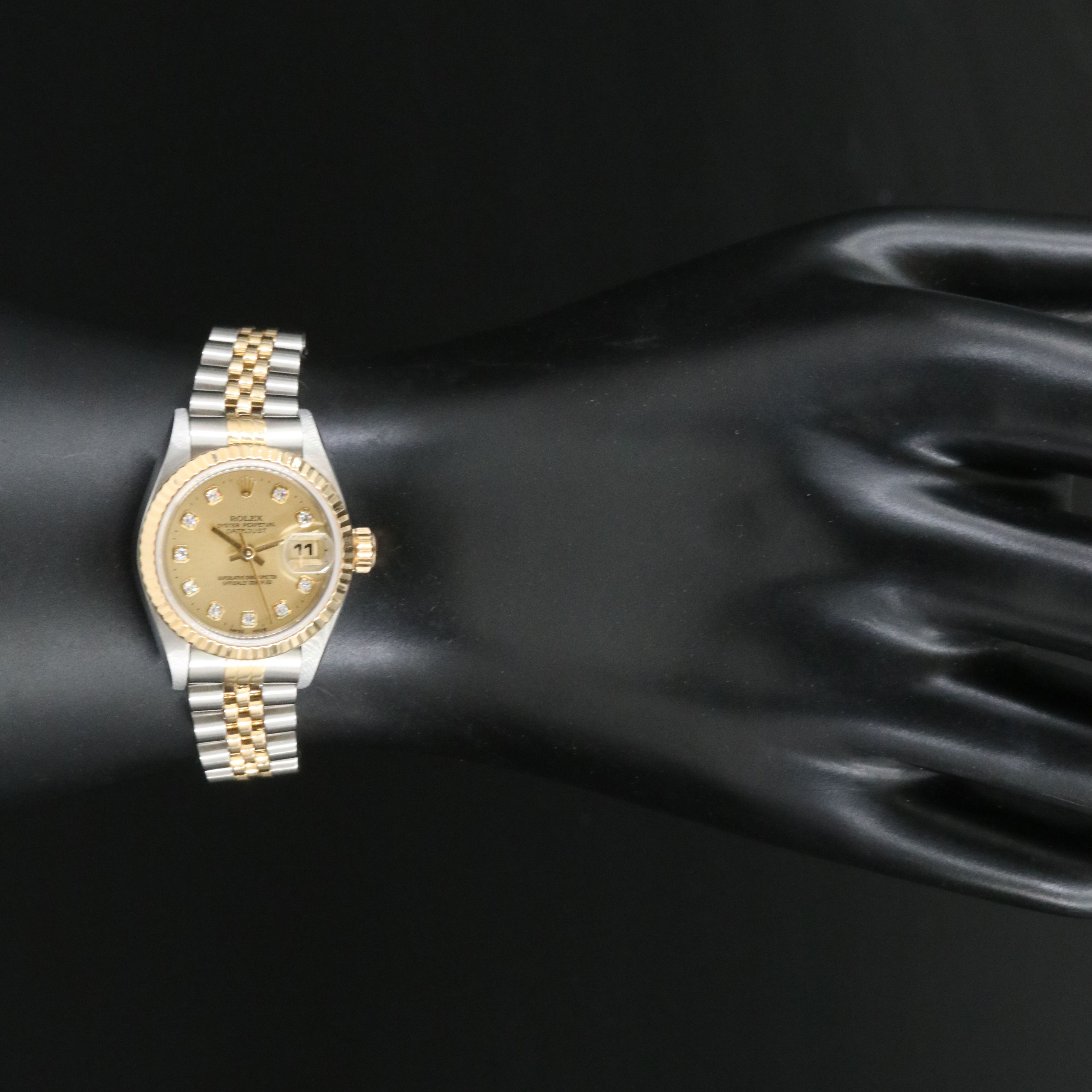 Rolex Datejust 69173 Custom Diamond 26mm 18K & Steel Automatic Watch c.1997