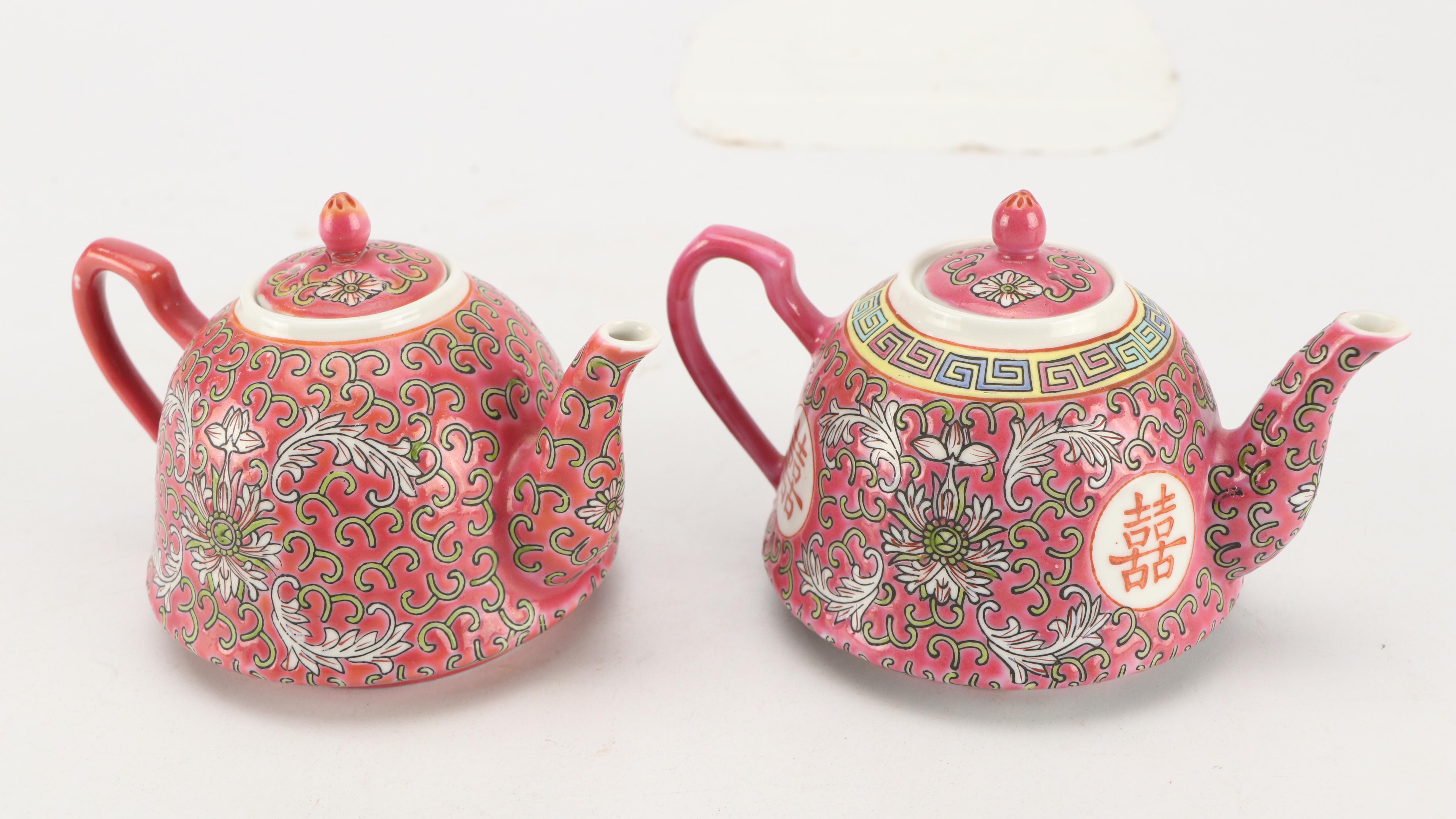 Japanese Yoshinoya Restaurant Tea Bowl with Chinese Ceramic Teapots and More