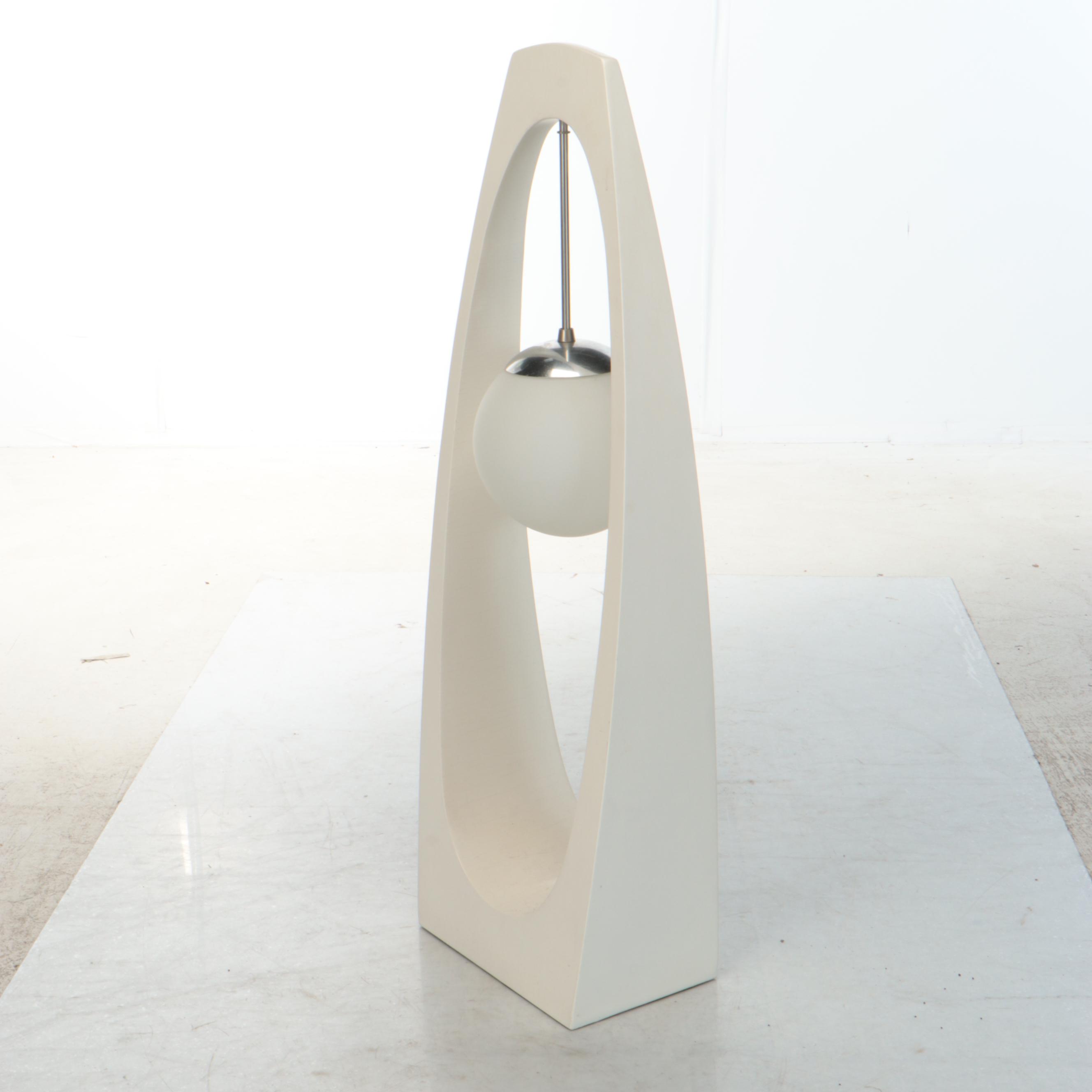 Modeline Attributed Oval Cutout Atomic Style Floor Lamp, 1970s