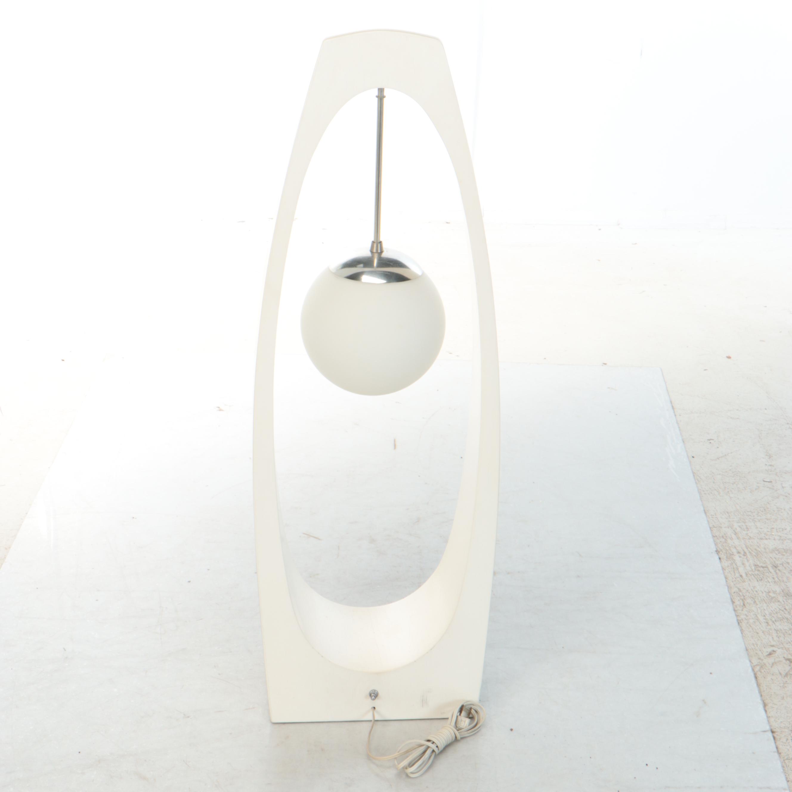 Modeline Attributed Oval Cutout Atomic Style Floor Lamp, 1970s