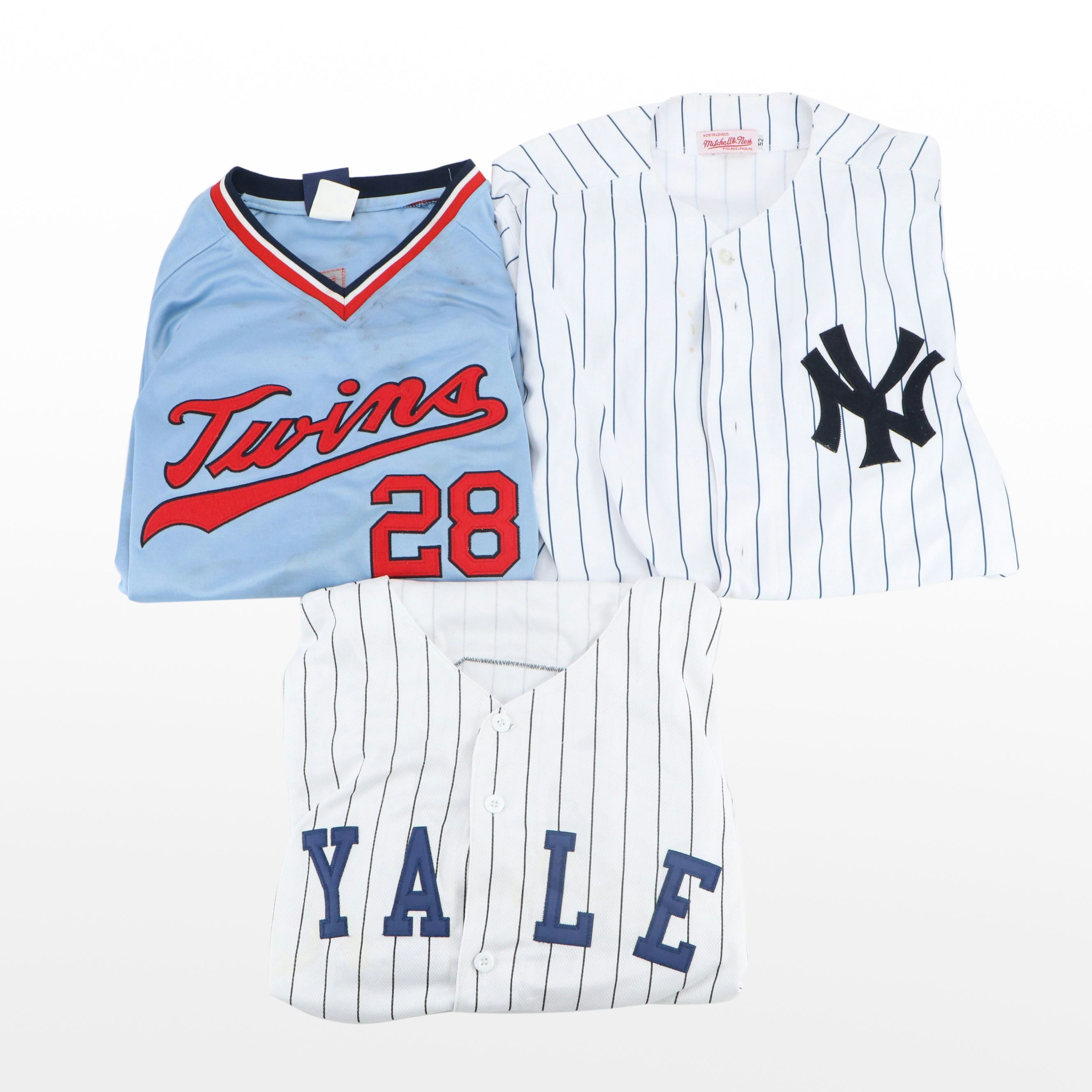Yogi Berra New York Yankees and Bert Blyleven Minnesota Twins Jerseys with More