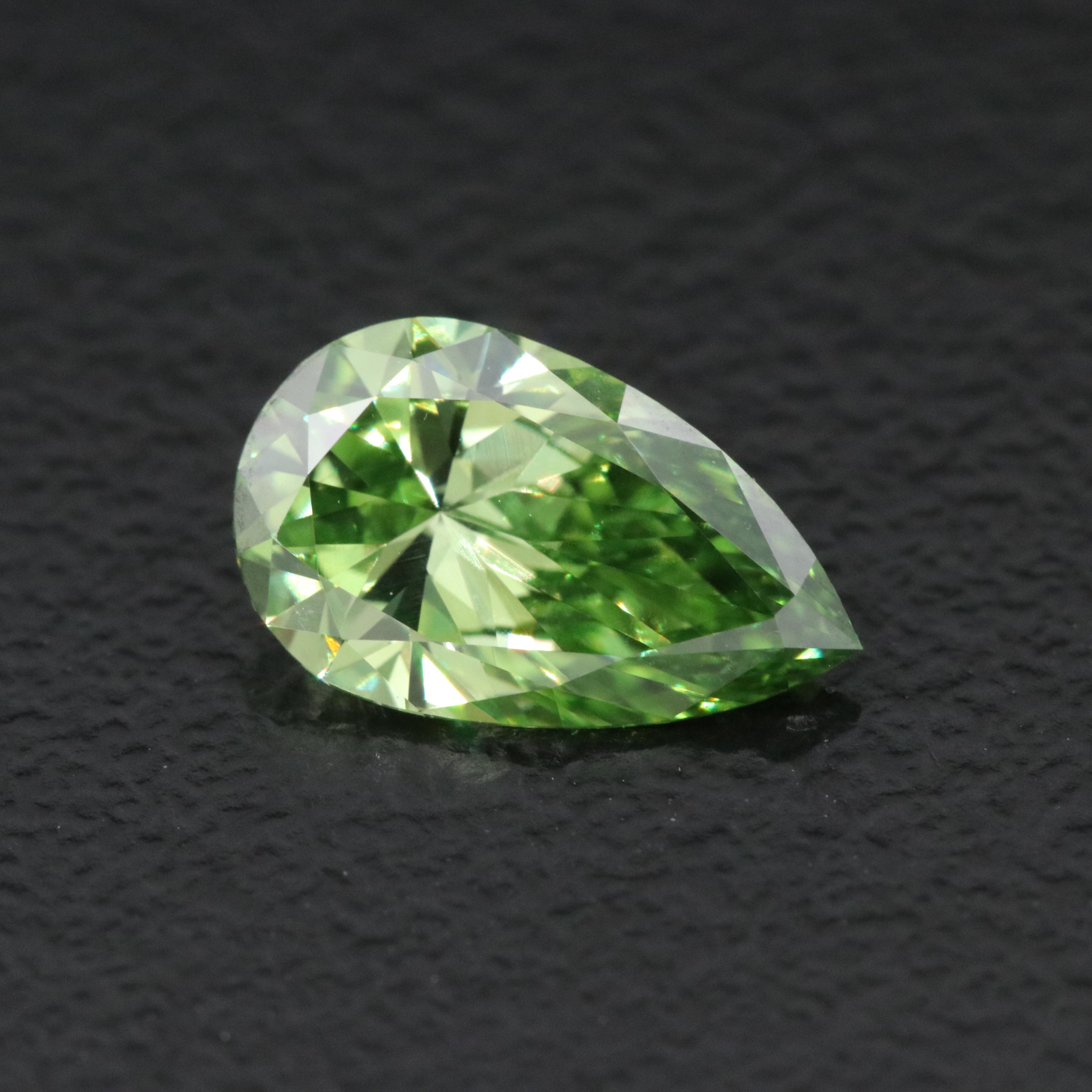 Loose 1.11 CT Lab Grown Fancy Green Diamond with IGI Report