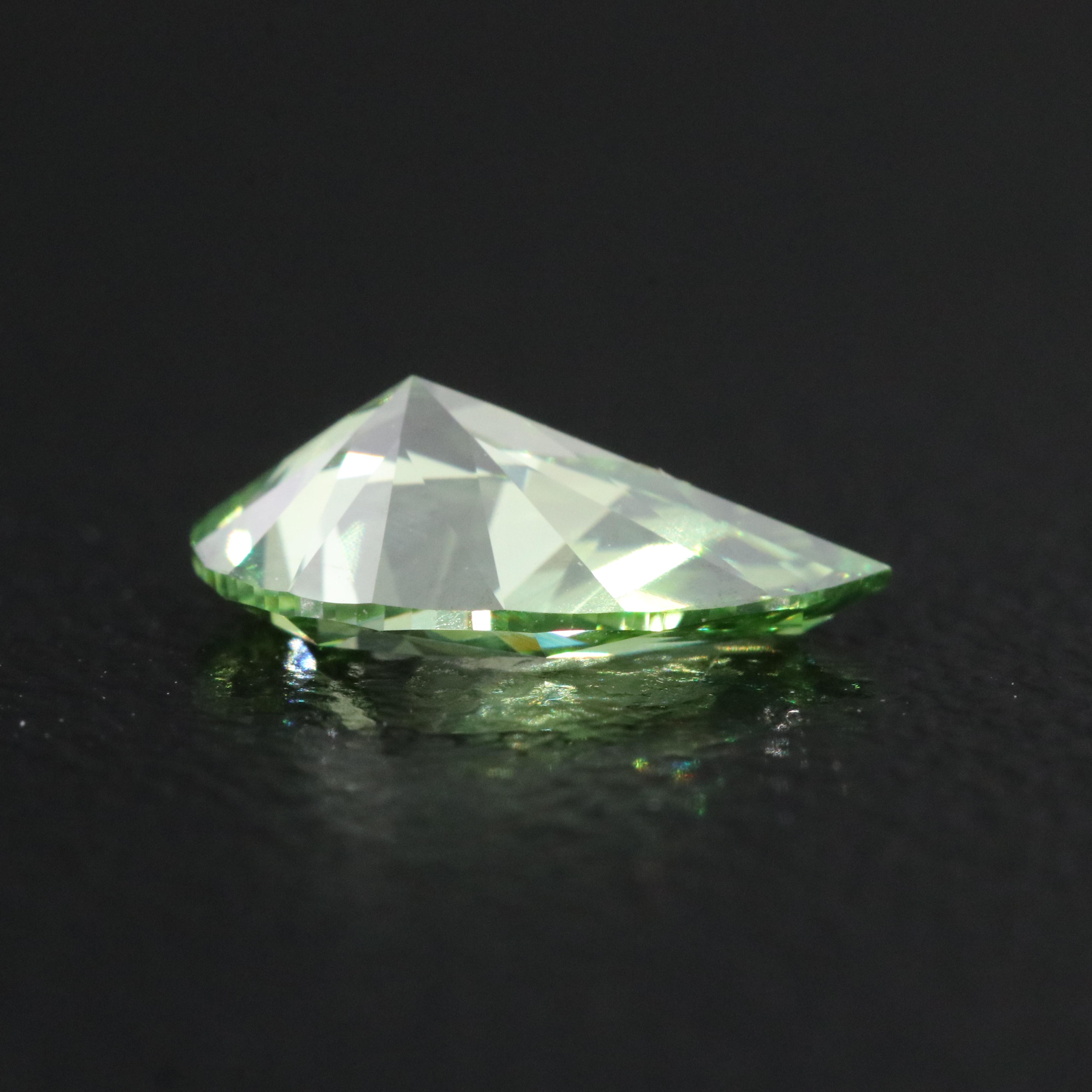 Loose 1.11 CT Lab Grown Fancy Green Diamond with IGI Report