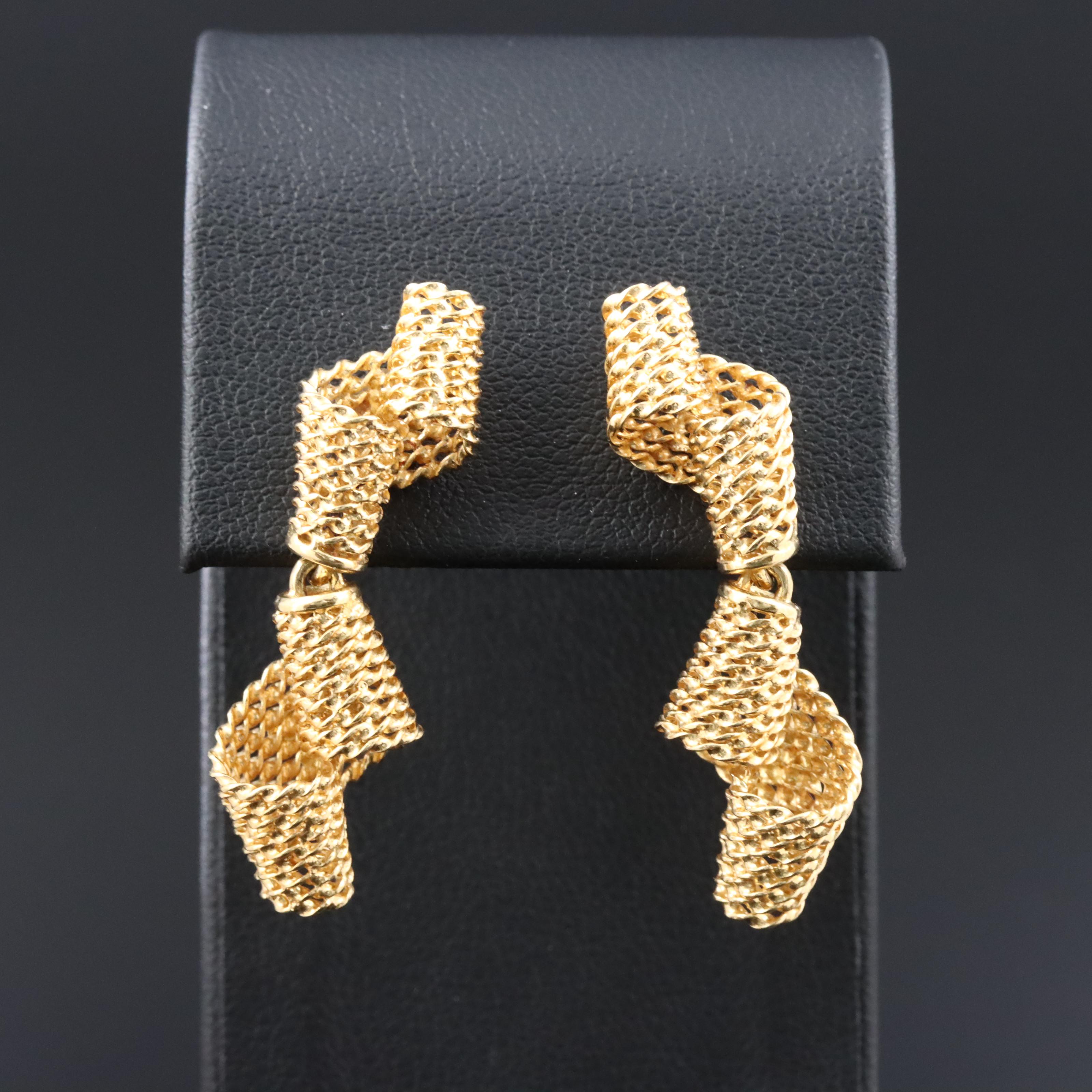 18K Spiral Ribbon Earrings