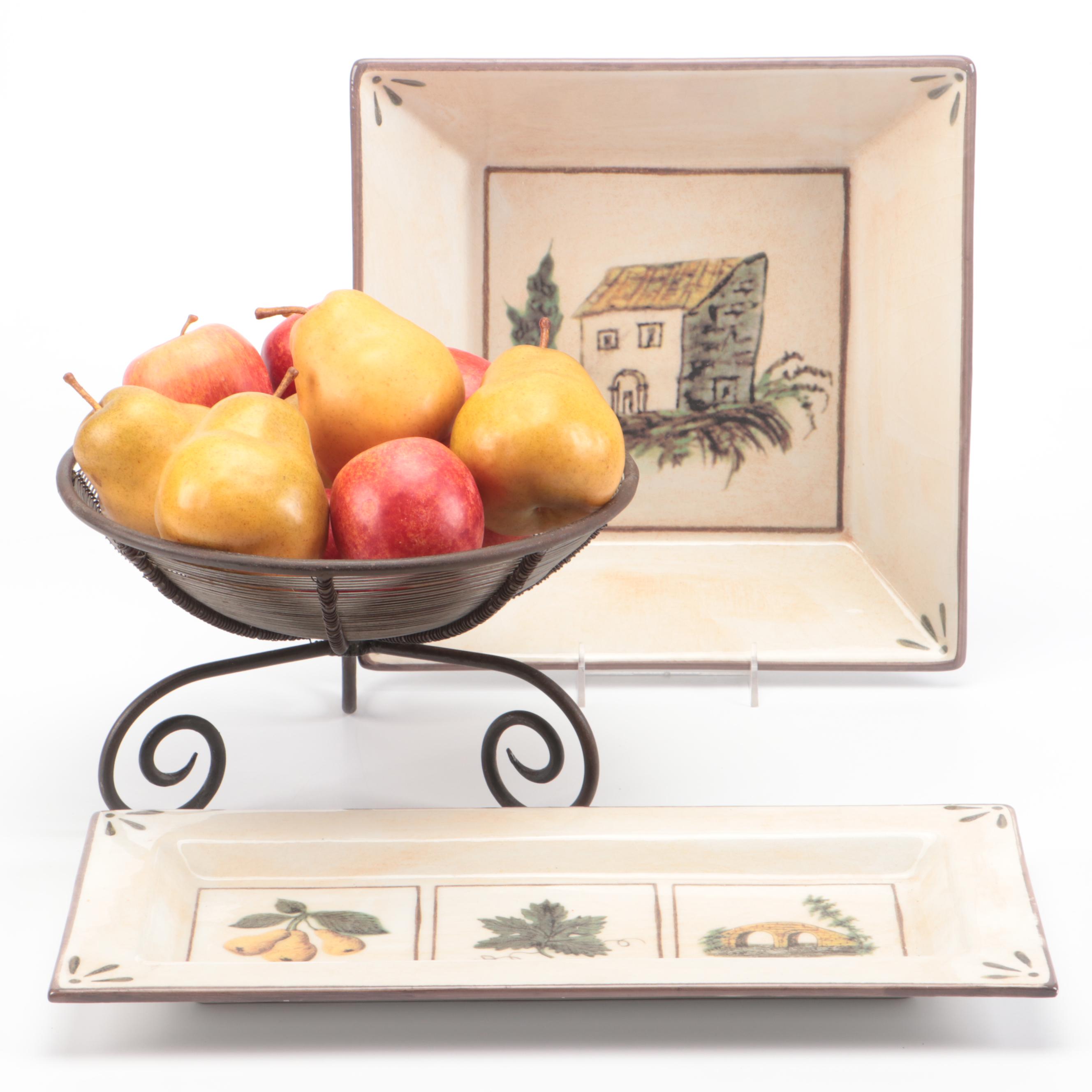 Ceramiche Arianna for Williams-Sonoma Serving Dishes with Other Décor