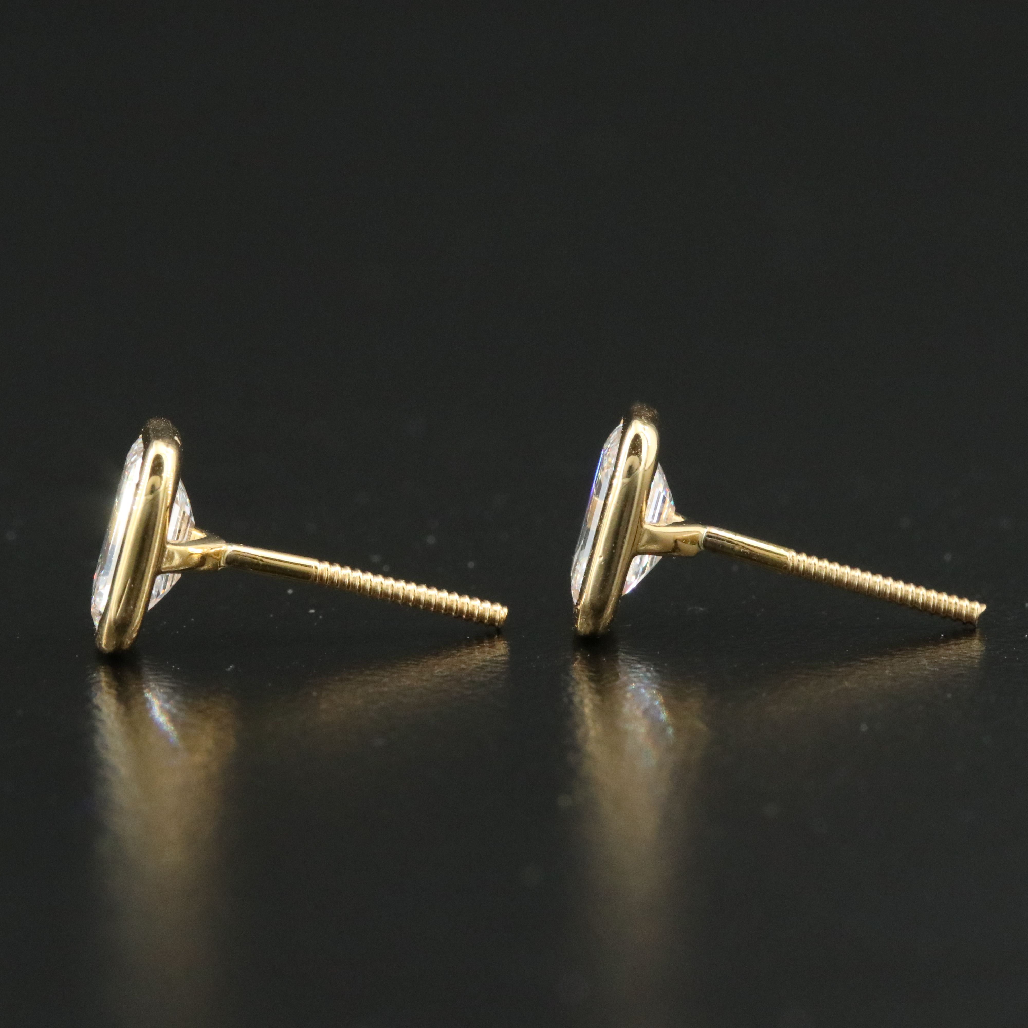 14K 2.02 CTW Lab Grown Diamond Stud Earrings with IGI Reports