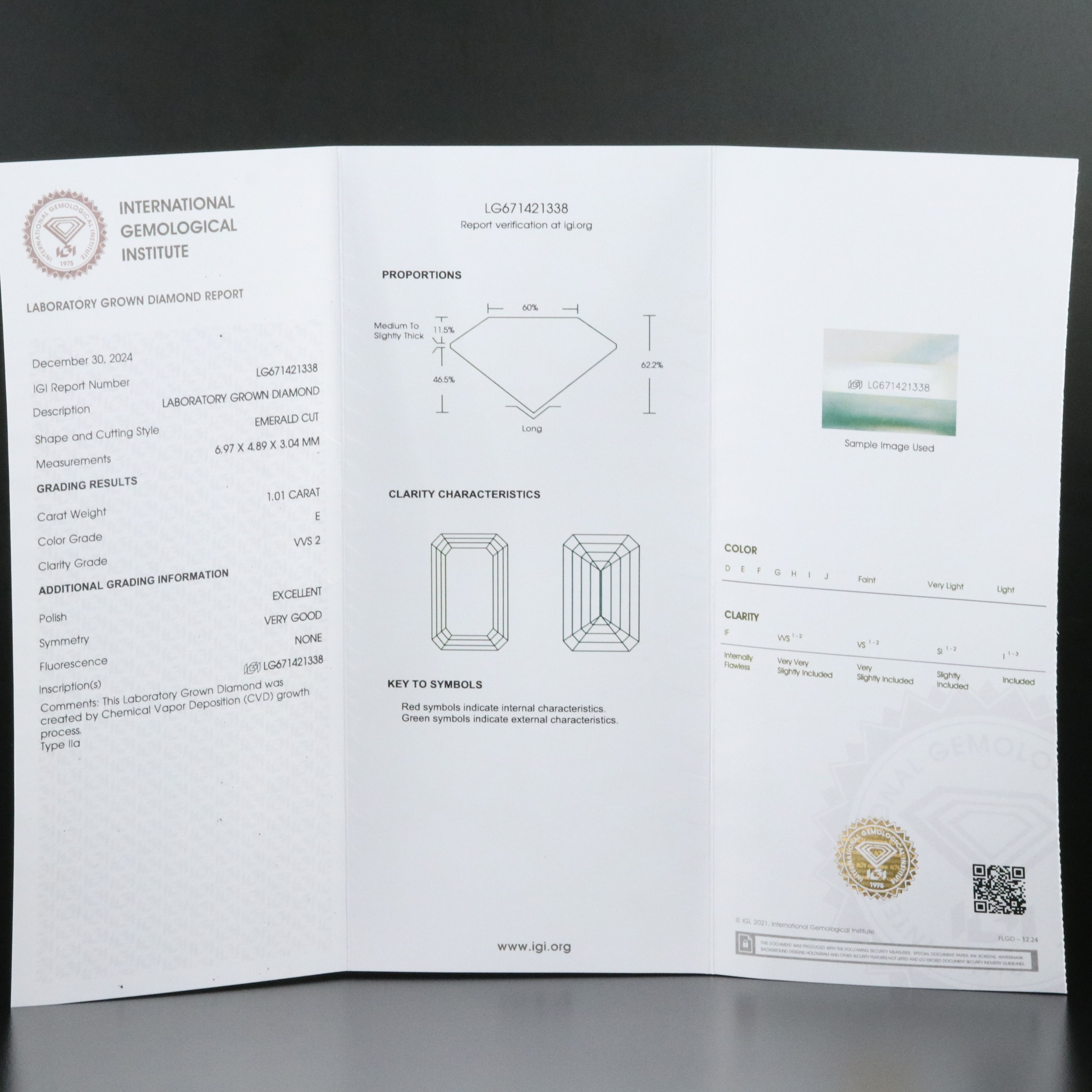 14K 2.02 CTW Lab Grown Diamond Stud Earrings with IGI Reports