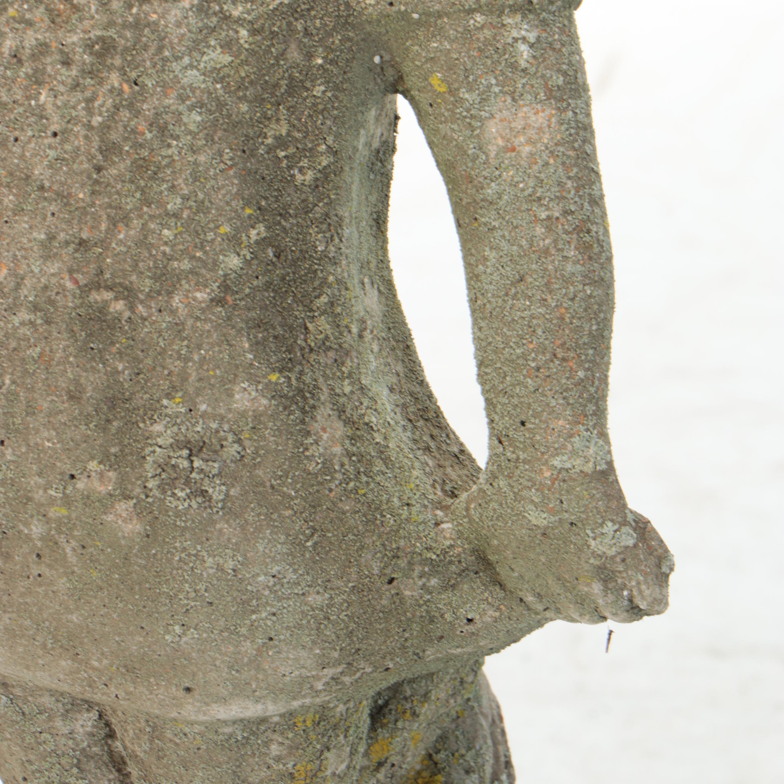 Concrete Garden Sculpture of Young Girl