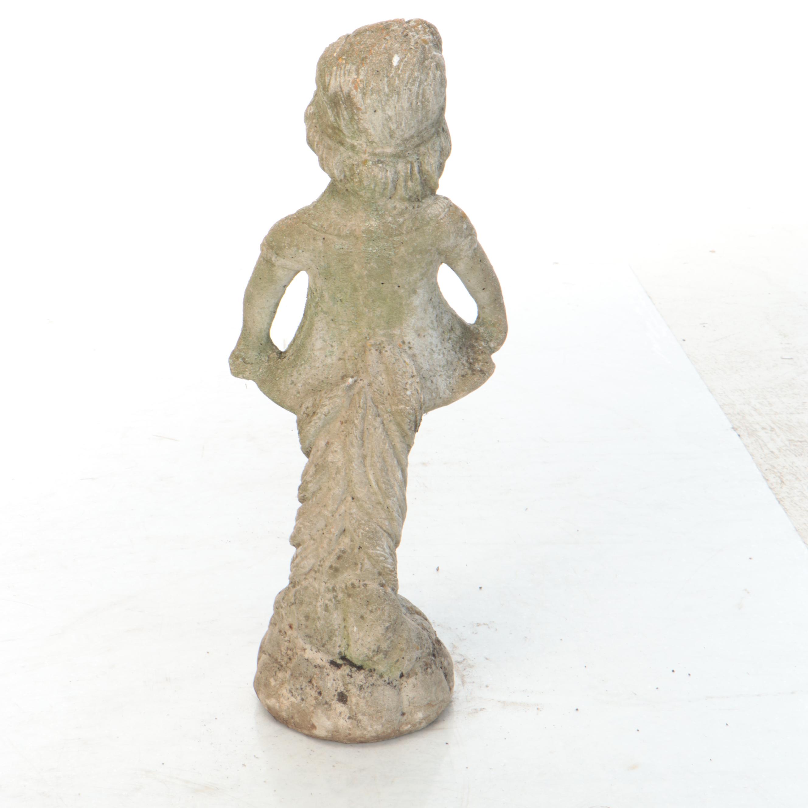 Concrete Garden Sculpture of Young Girl