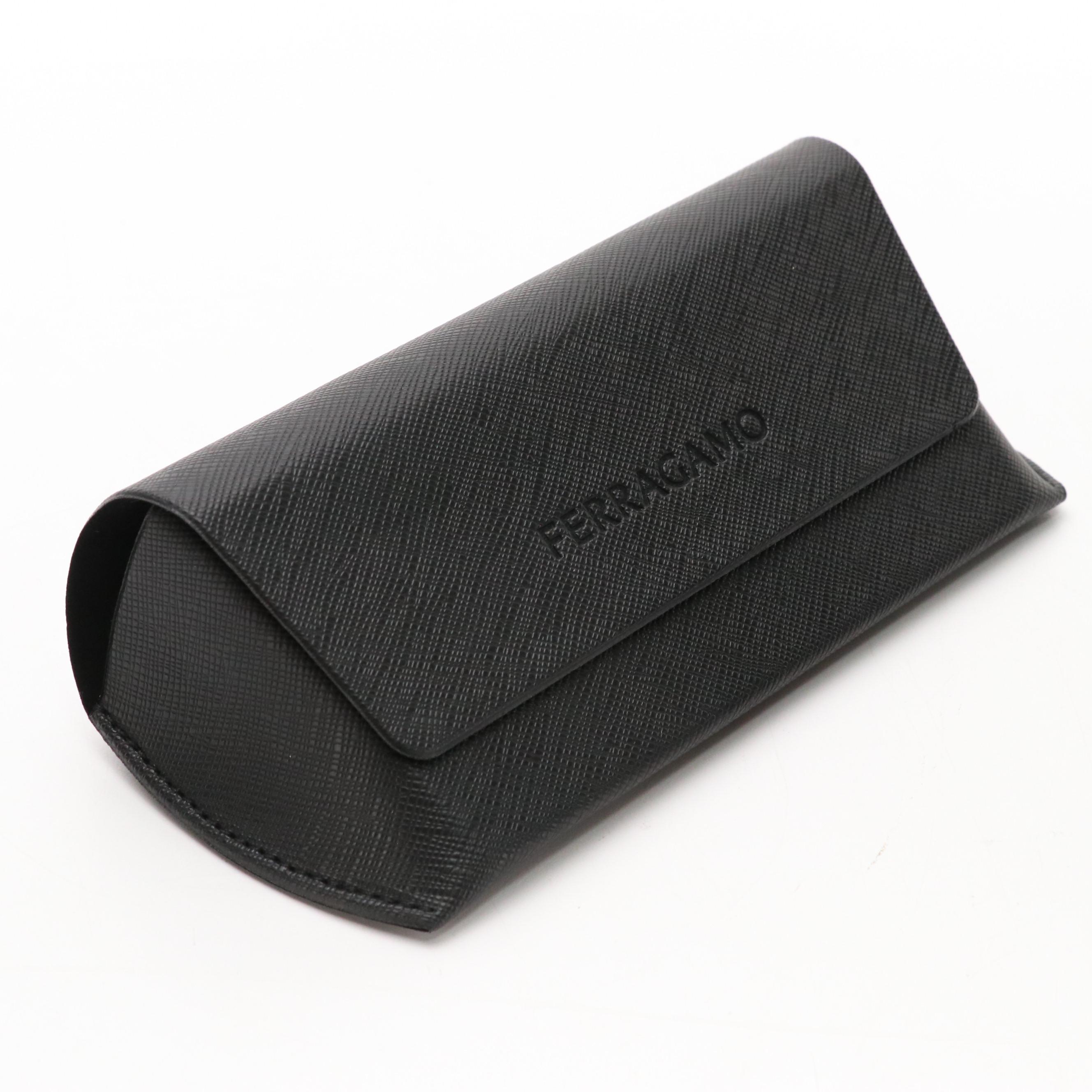 Salvatore Ferragamo SF947SA Violet Brown Round Framed Sunglasses with Case & Box