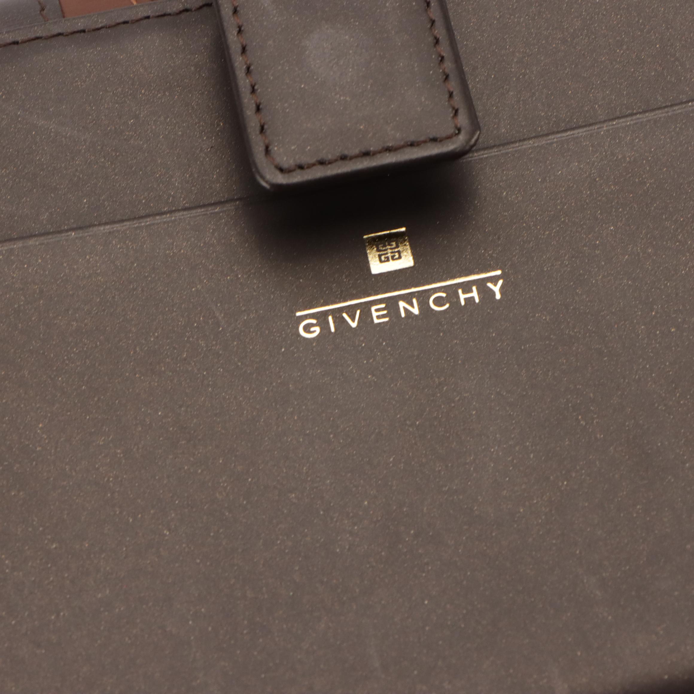 Givenchy Brown Multi-Leather Trifold Wallet