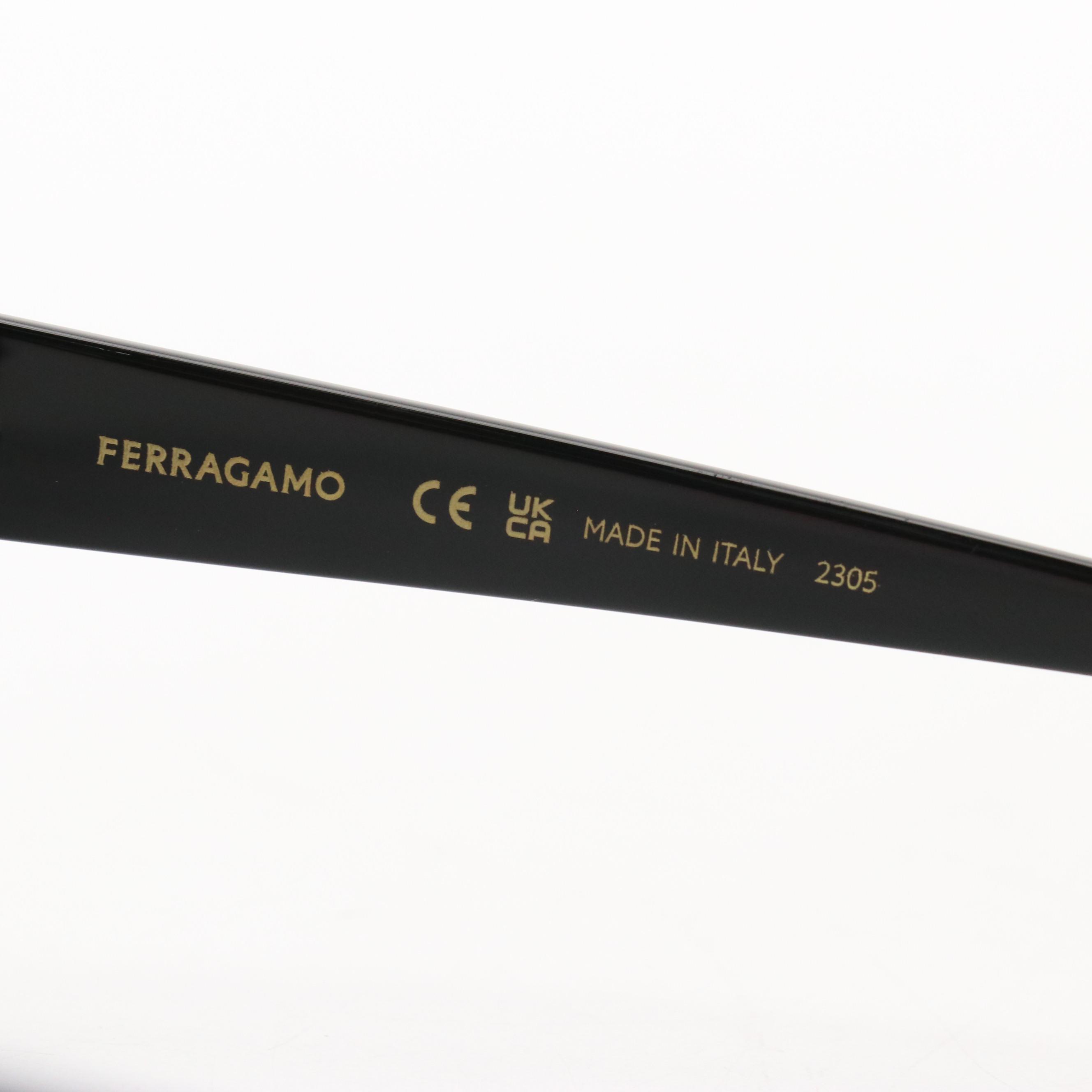 Salvatore Ferragamo SF1103S Black Cat Eye Sunglasses with Case and Box