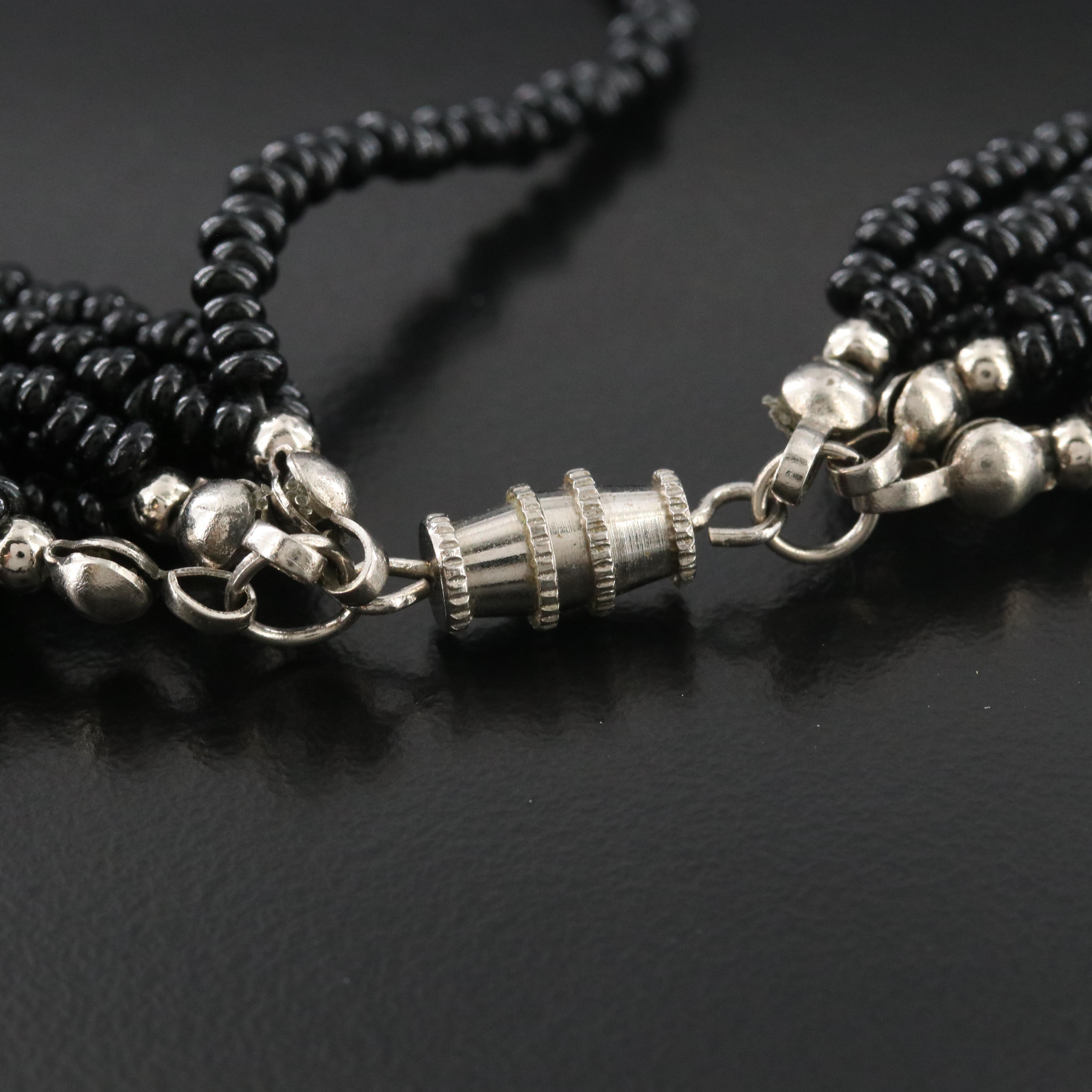 Graduated Wood and Horn Necklace