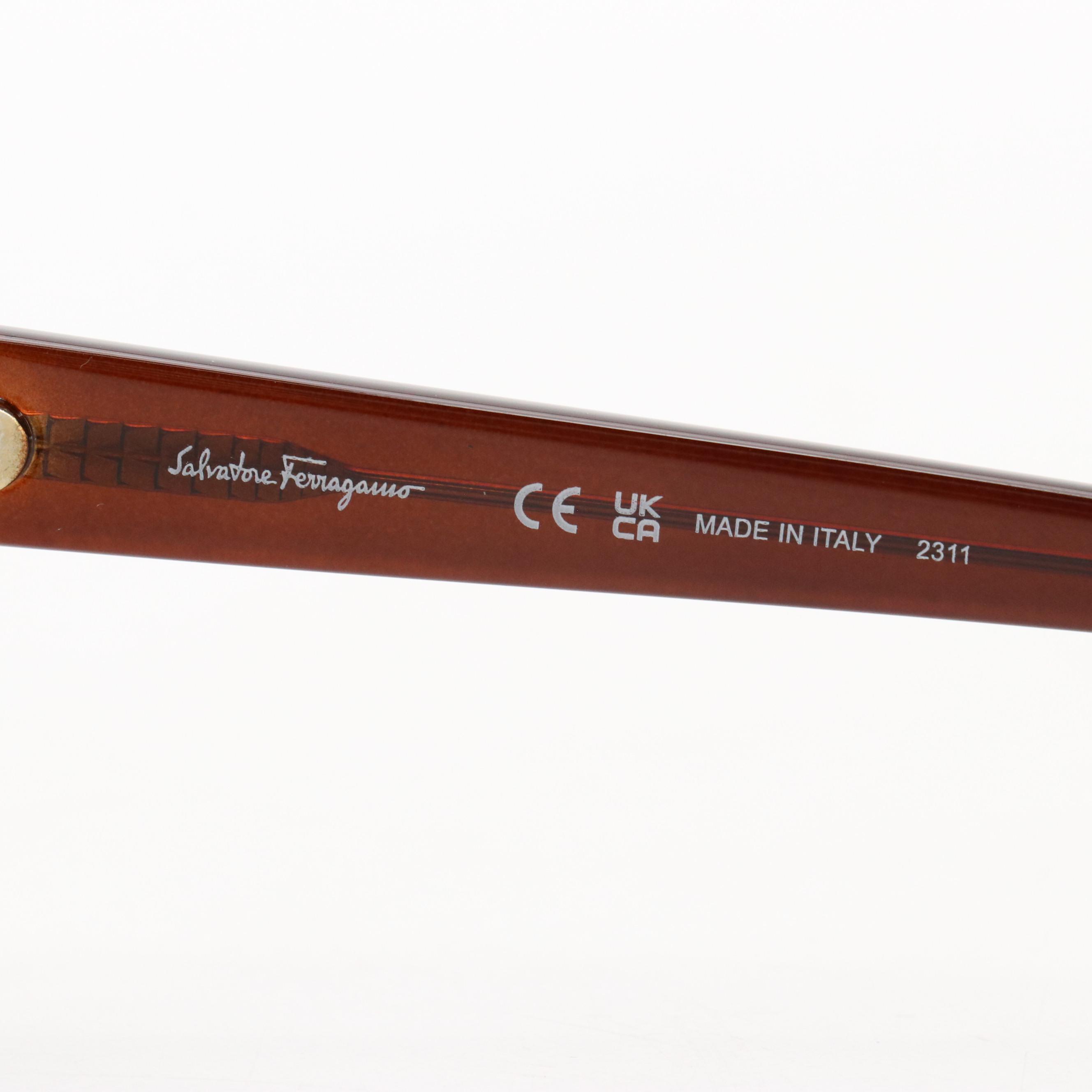 Salvatore Ferragamo SF1067S Oversized Round Sunglasses with Case and Box