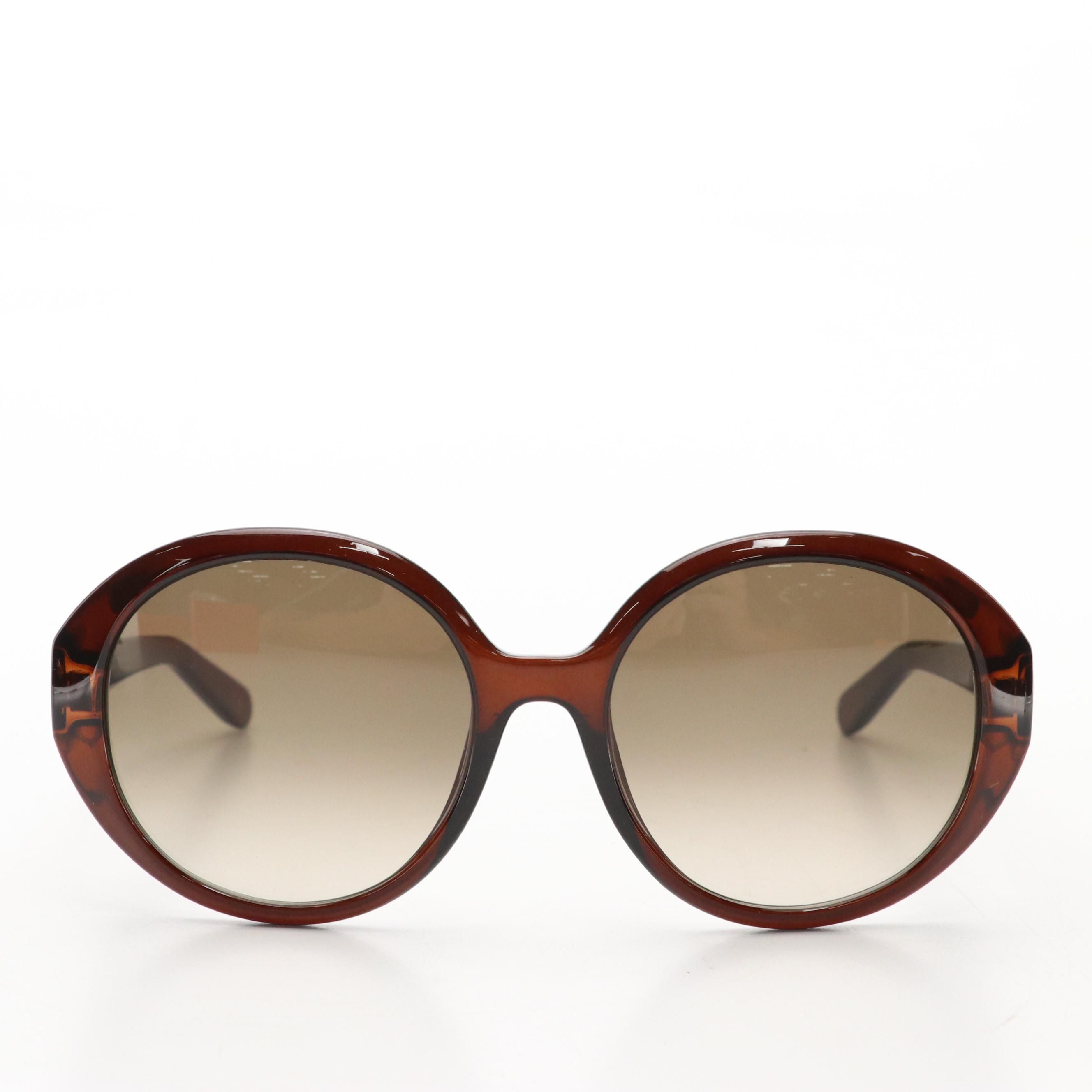 Salvatore Ferragamo SF1067S Oversized Round Sunglasses with Case and Box