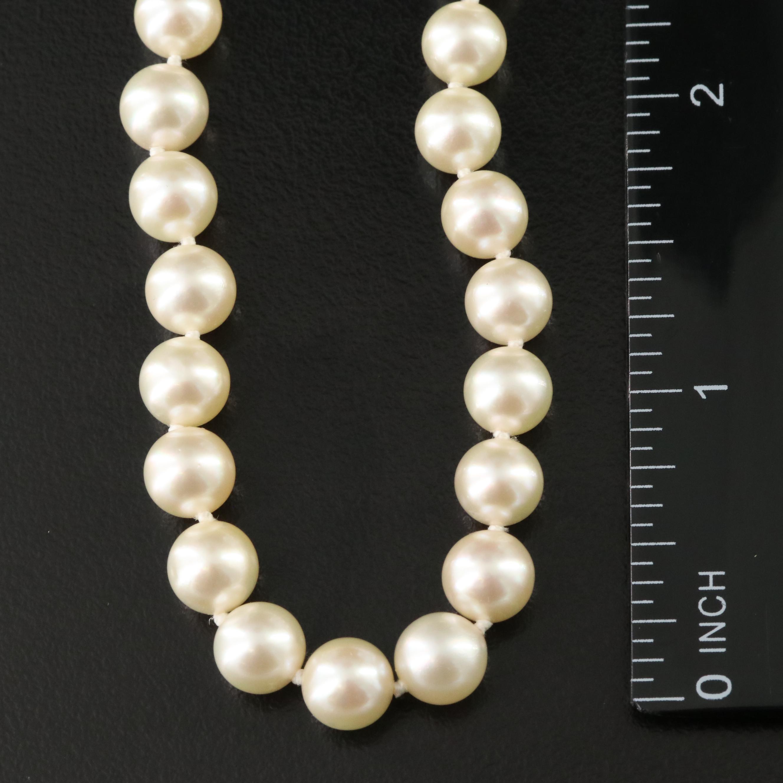 Pearl Necklace and Bracelet with 14K Clasps