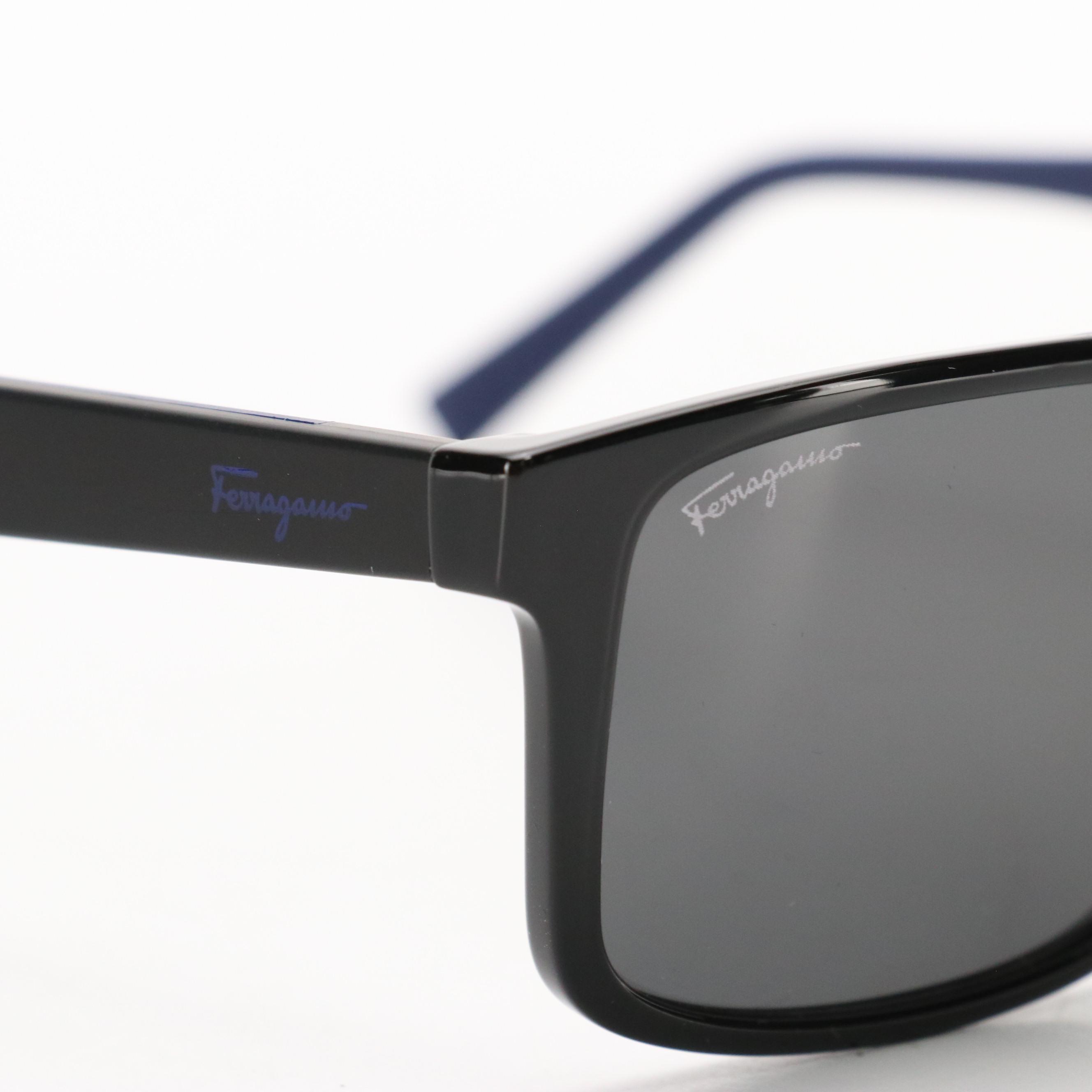 Men's Salvatore Ferragamo SF938S Rectangular Framed Sunglasses with Case & Box