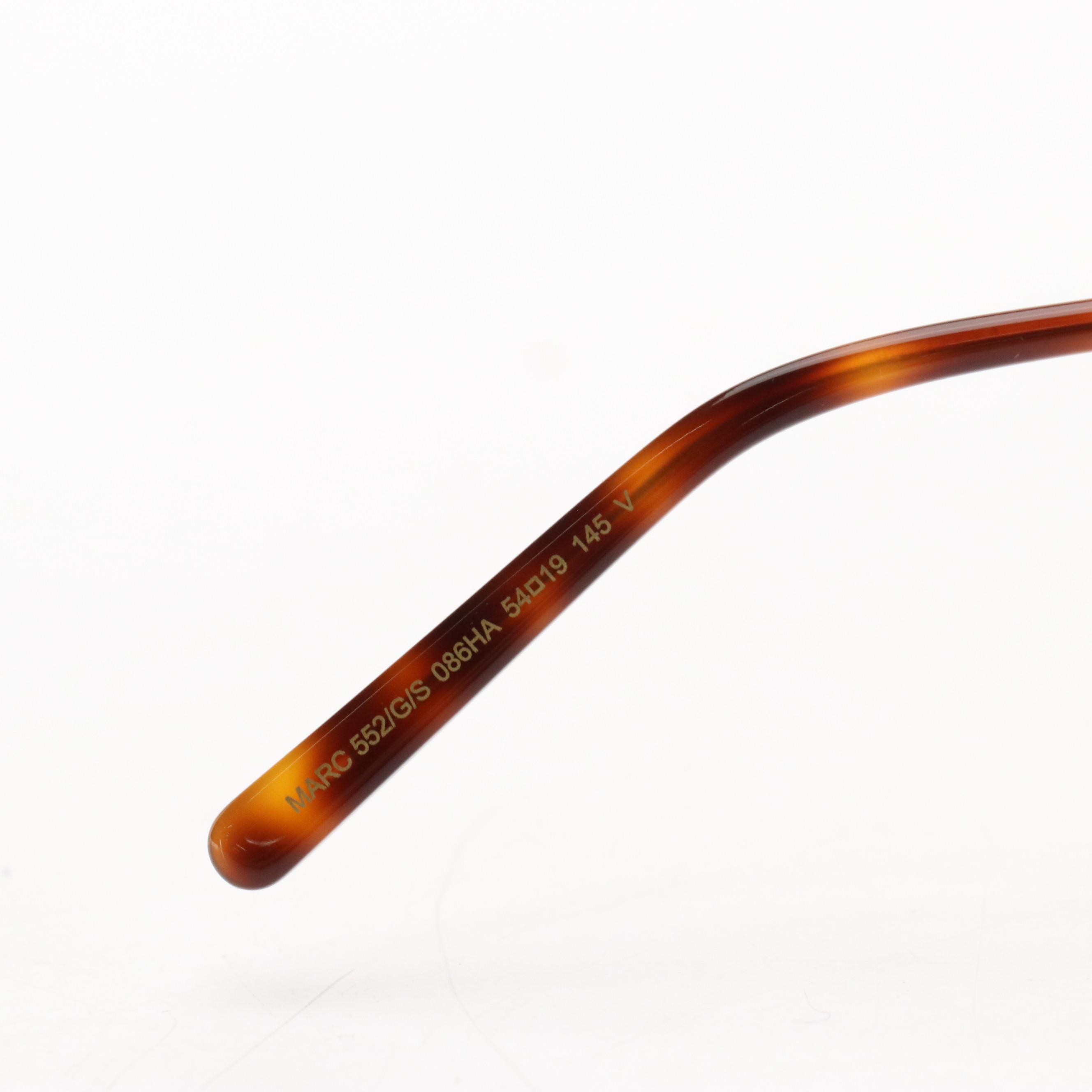 Marc Jacobs MARC552/G/S Brown Havana Round Cat Eye Sungalsses with Case