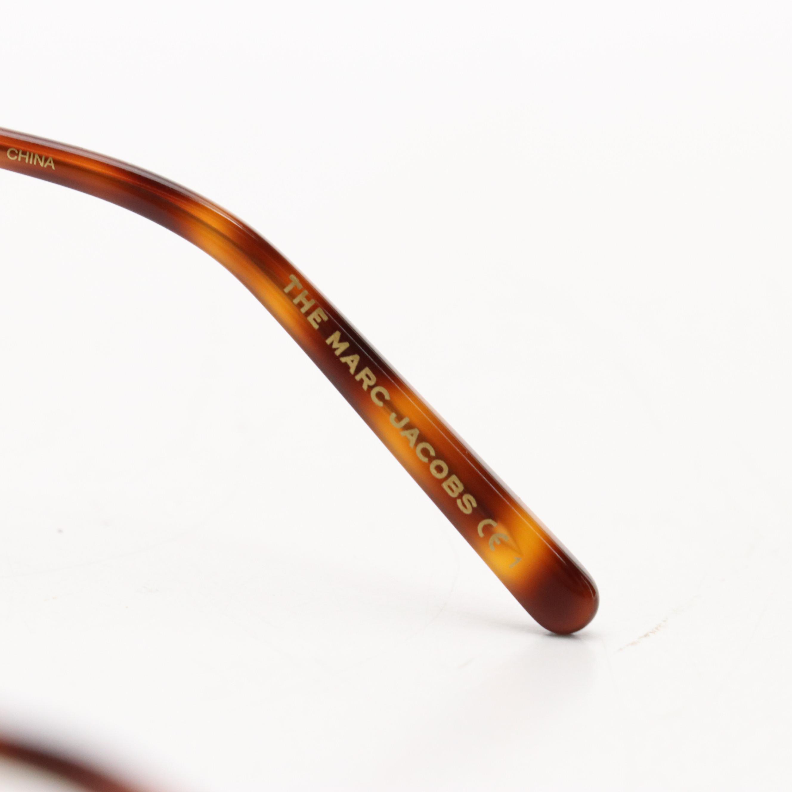 Marc Jacobs MARC552/G/S Brown Havana Round Cat Eye Sungalsses with Case