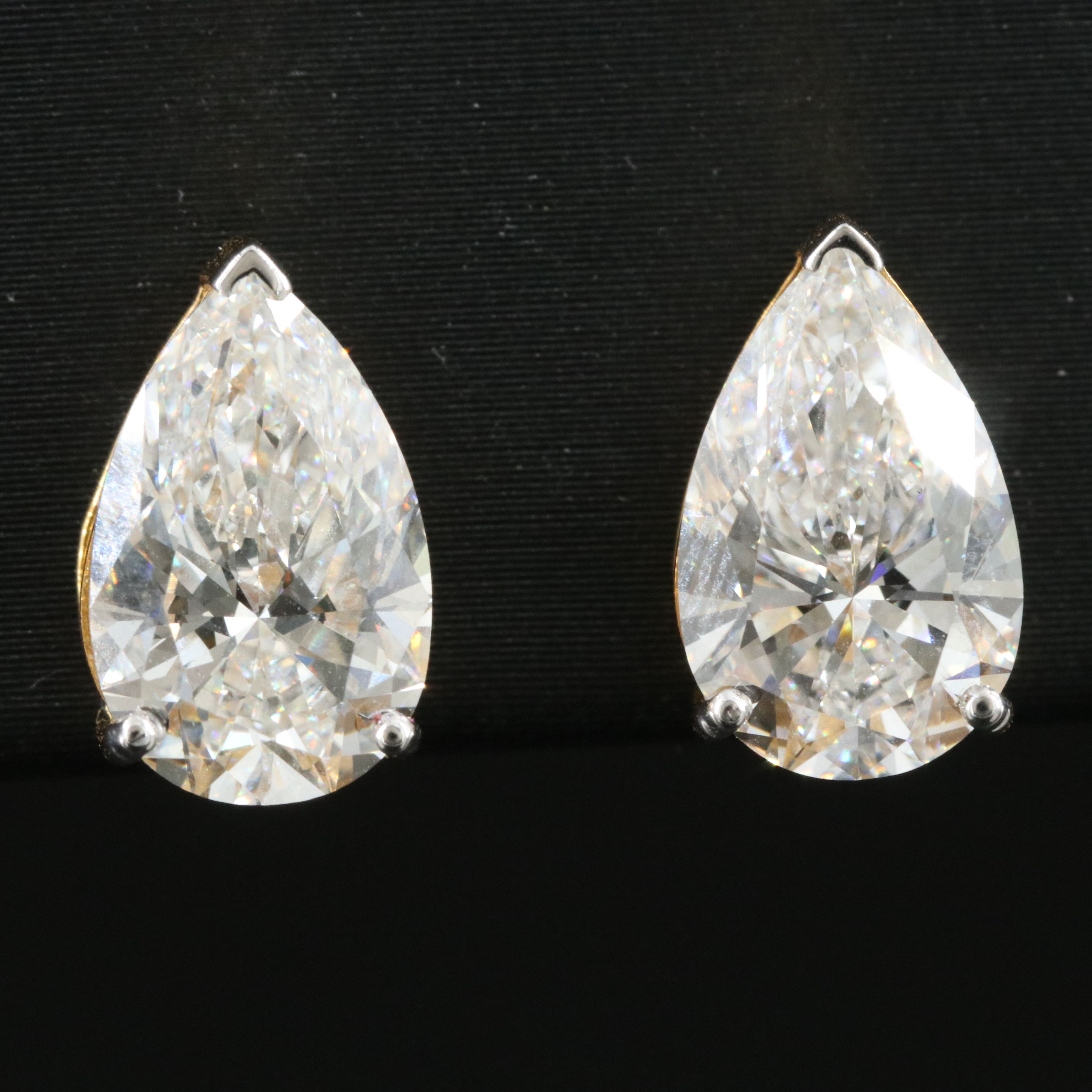 14K 4.04 CTW Lab Grown Diamond Stud Earrings with IGI Reports