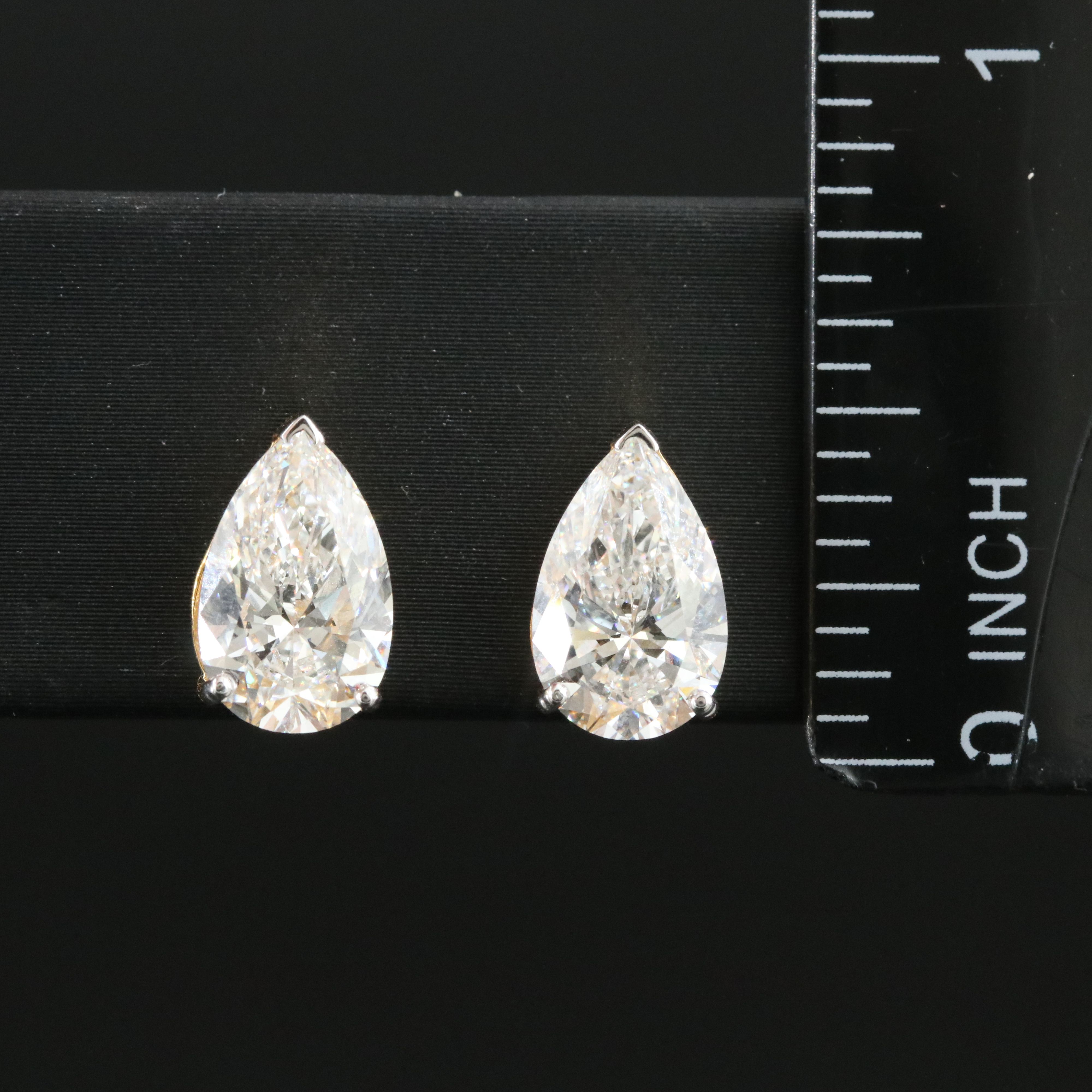 14K 4.04 CTW Lab Grown Diamond Stud Earrings with IGI Reports