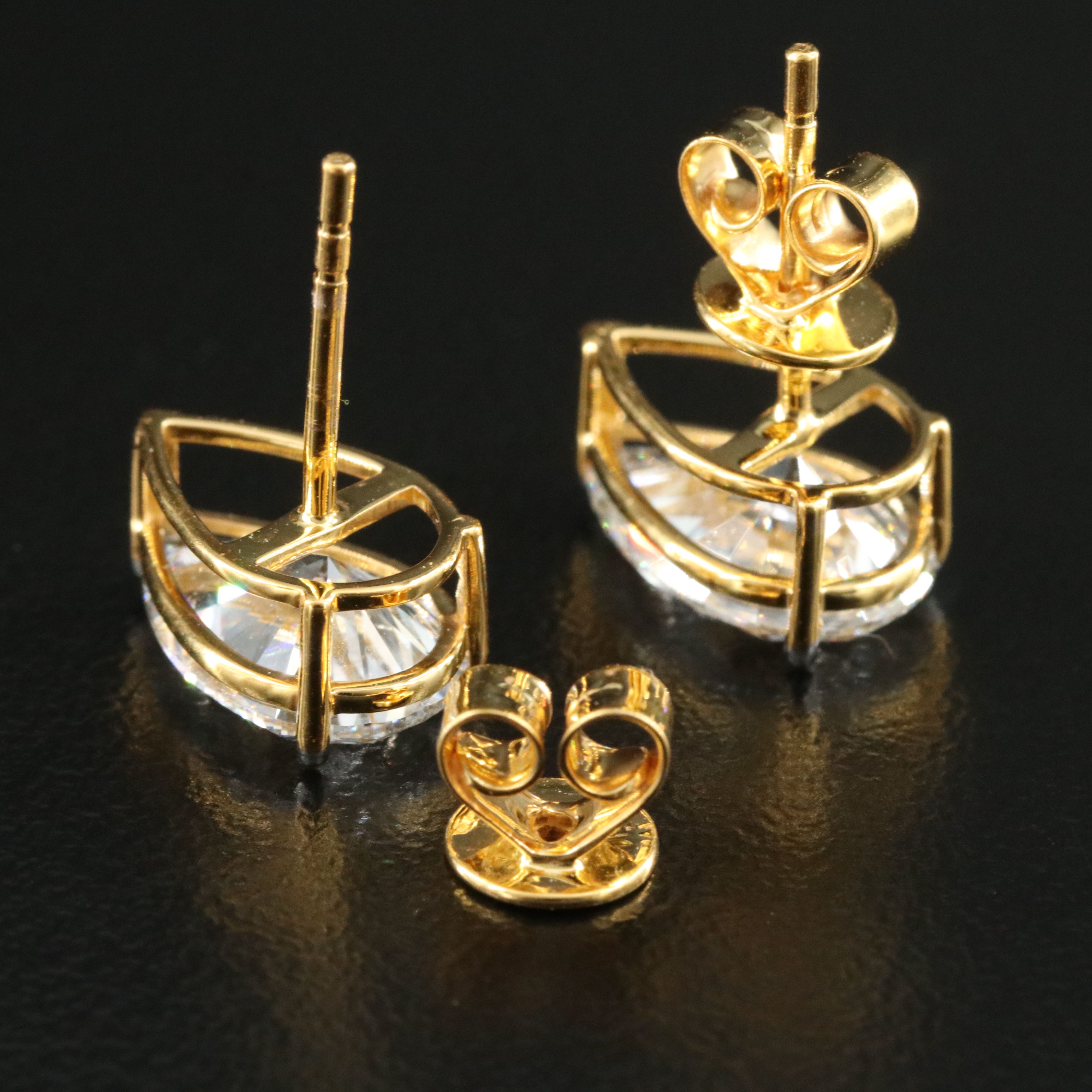 14K 4.04 CTW Lab Grown Diamond Stud Earrings with IGI Reports