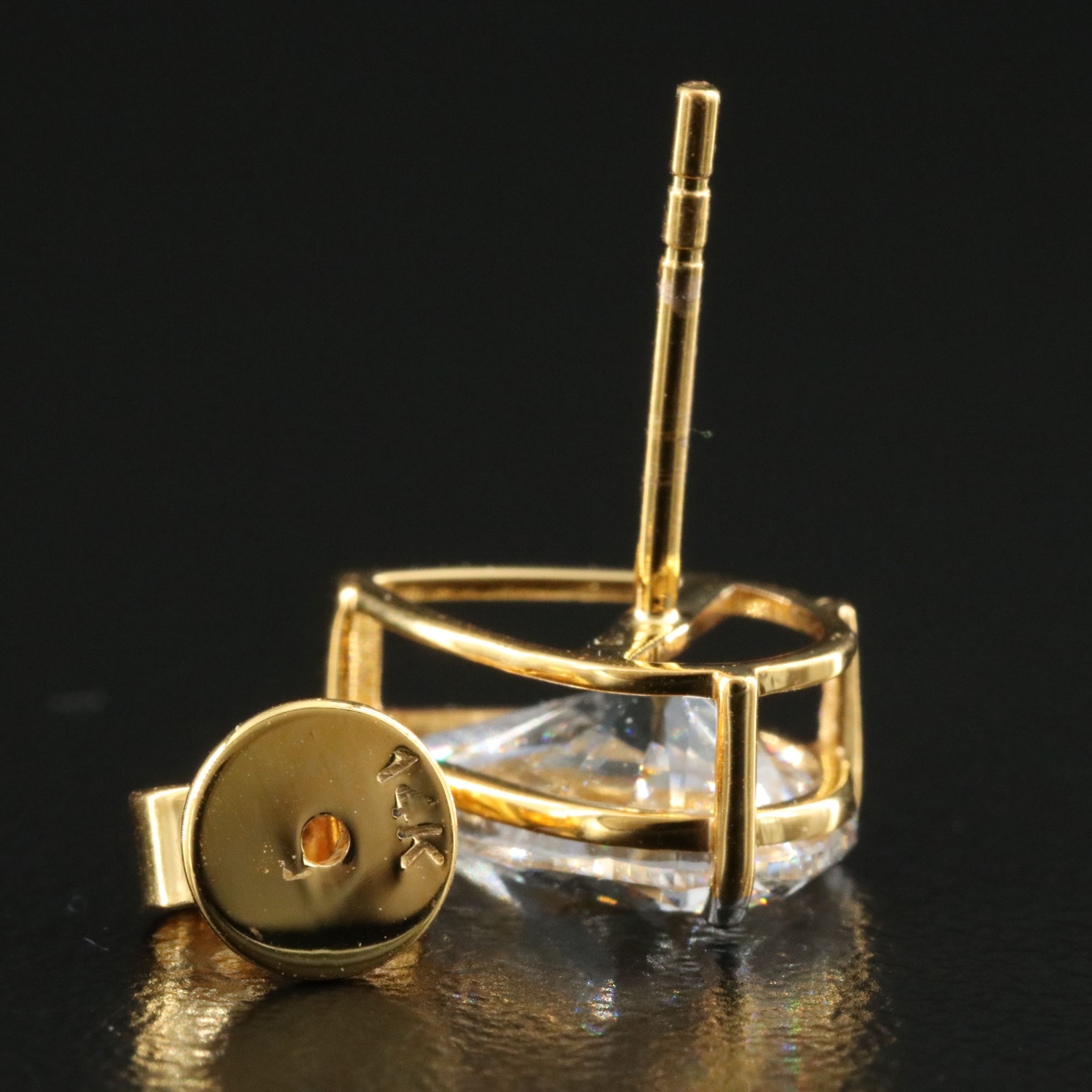 14K 4.04 CTW Lab Grown Diamond Stud Earrings with IGI Reports