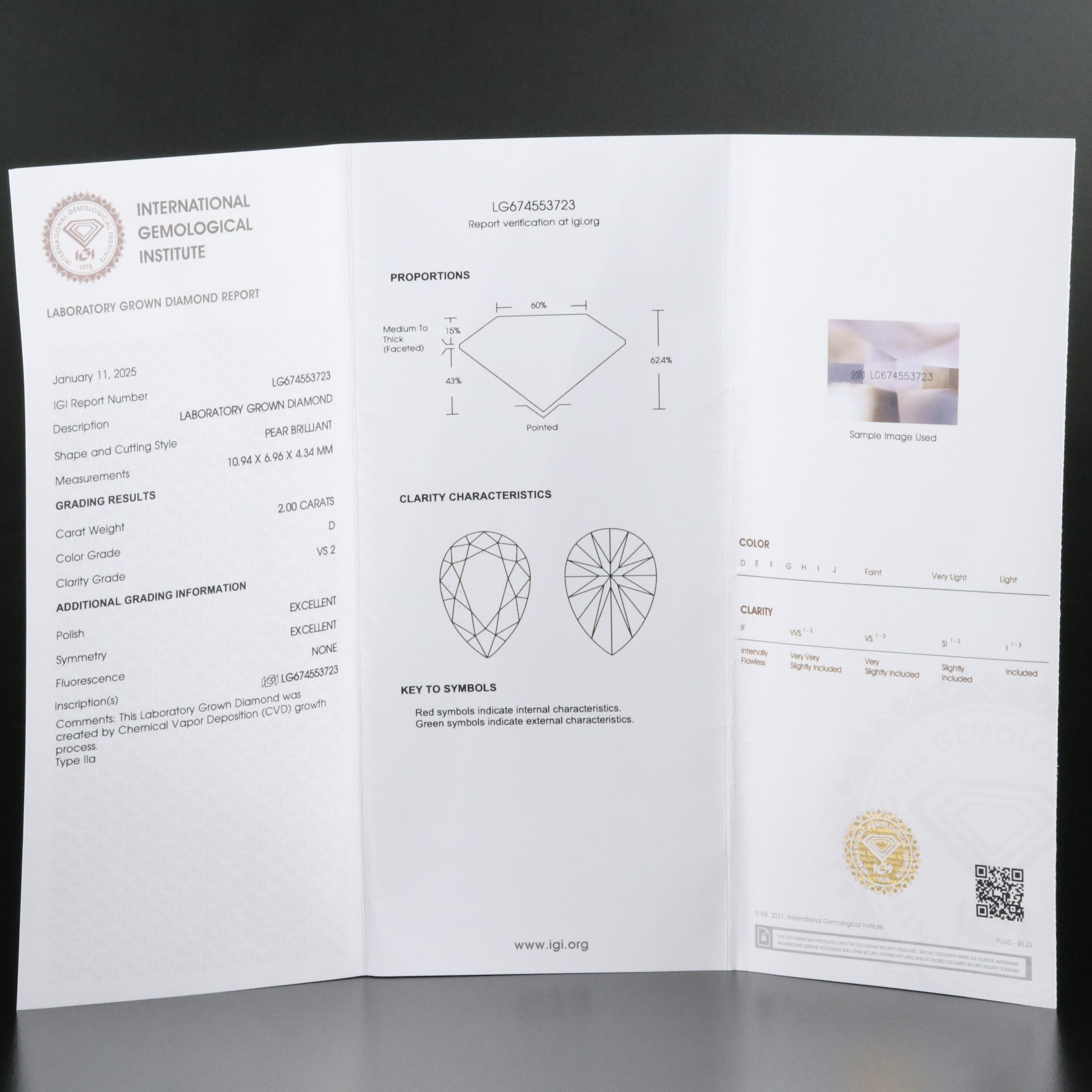 14K 4.04 CTW Lab Grown Diamond Stud Earrings with IGI Reports