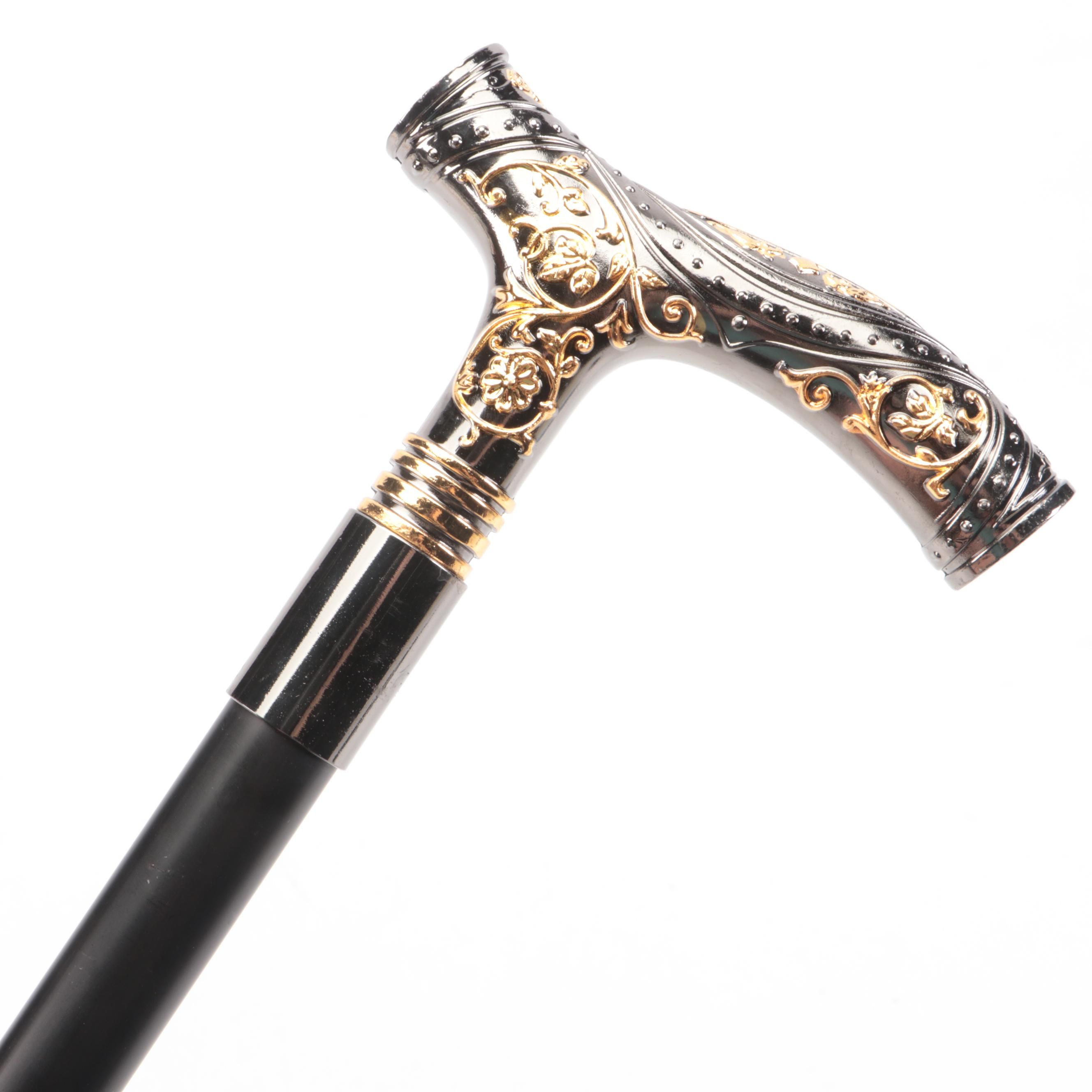 Two-Toned Derby Handled Adjustable Sword Cane