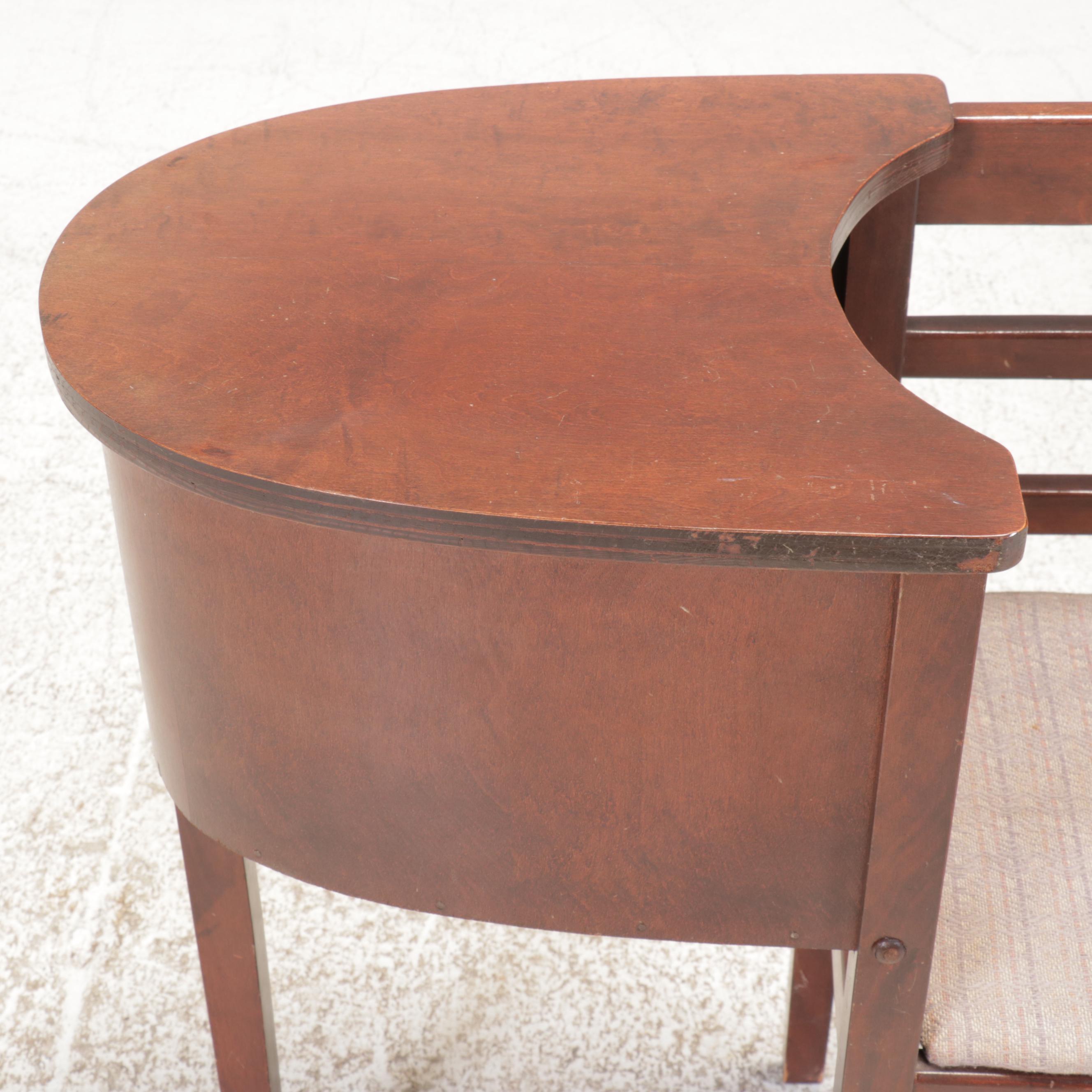 Art Deco Style Walnut Finish Telephone Table, Early to Mid-20th Century