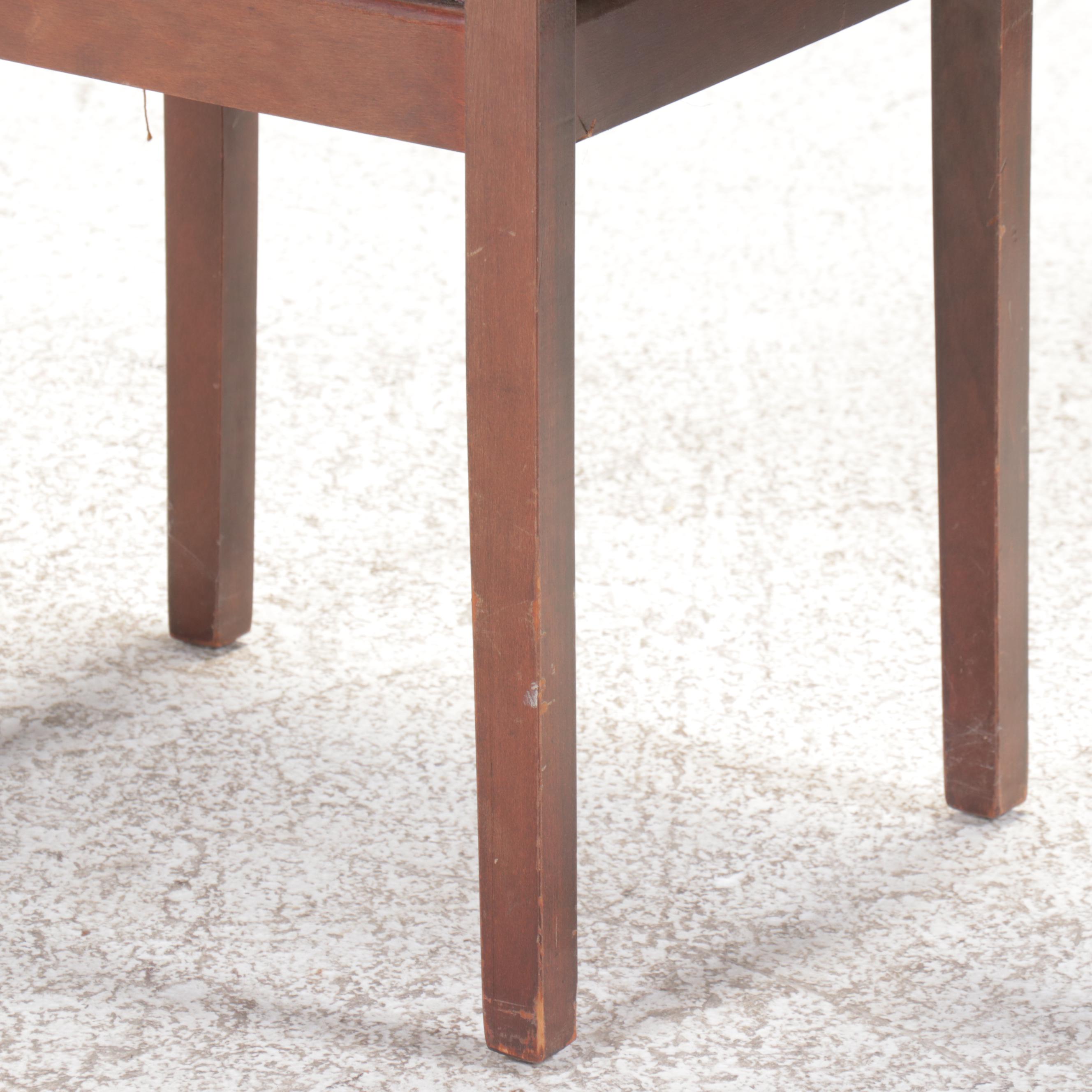 Art Deco Style Walnut Finish Telephone Table, Early to Mid-20th Century