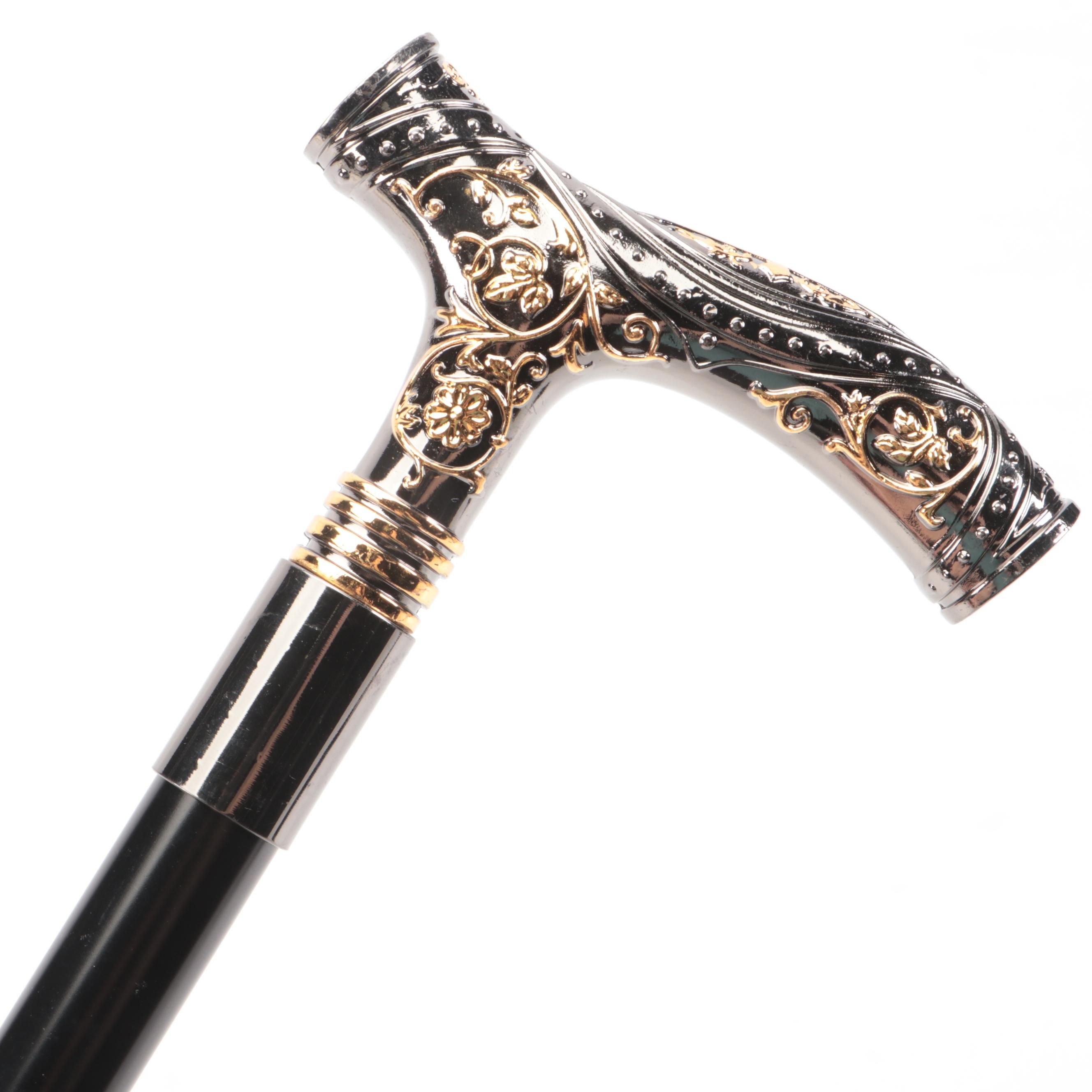 Two-Toned Derby Handled Adjustable Sword Cane
