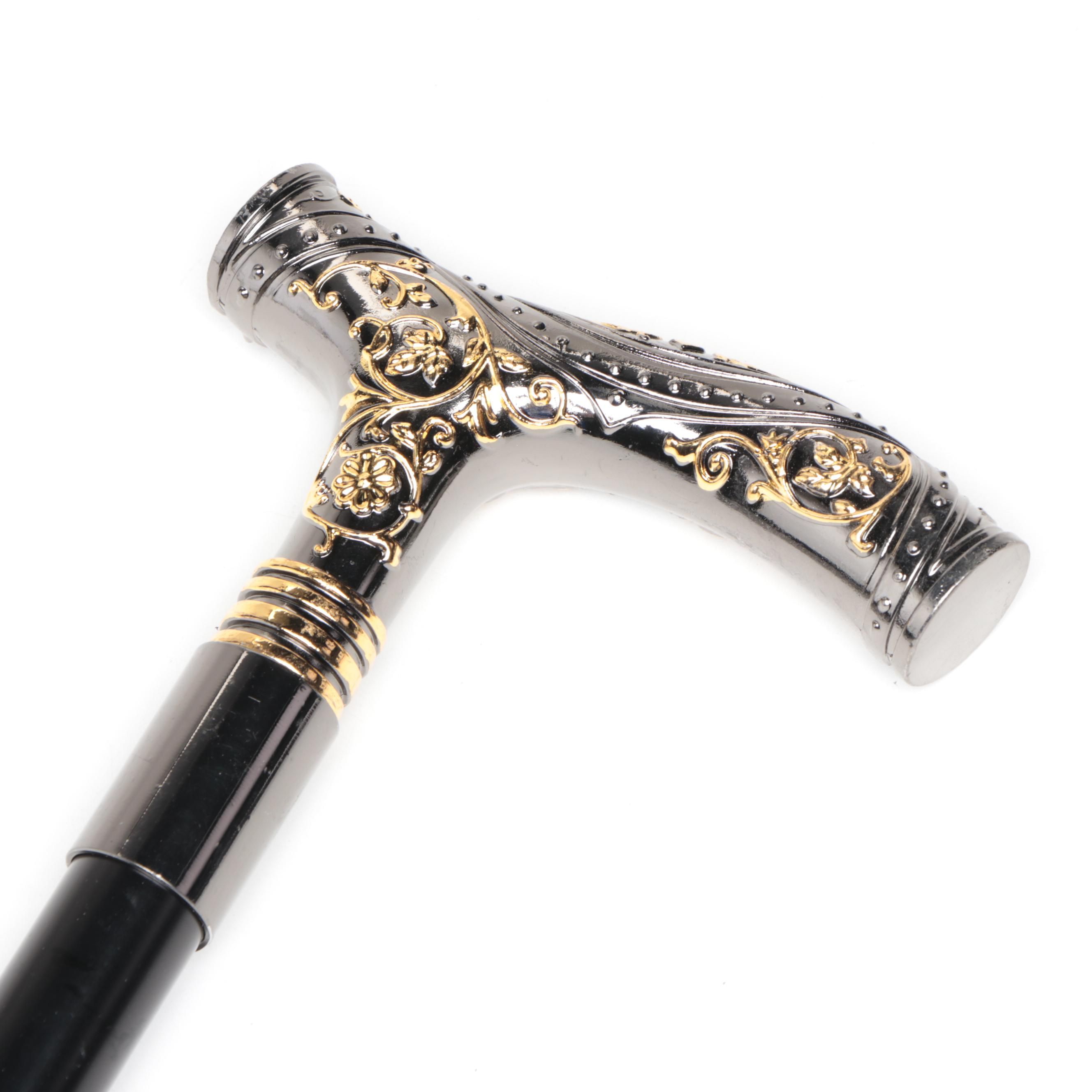 Two-Toned Derby Handled Adjustable Sword Cane