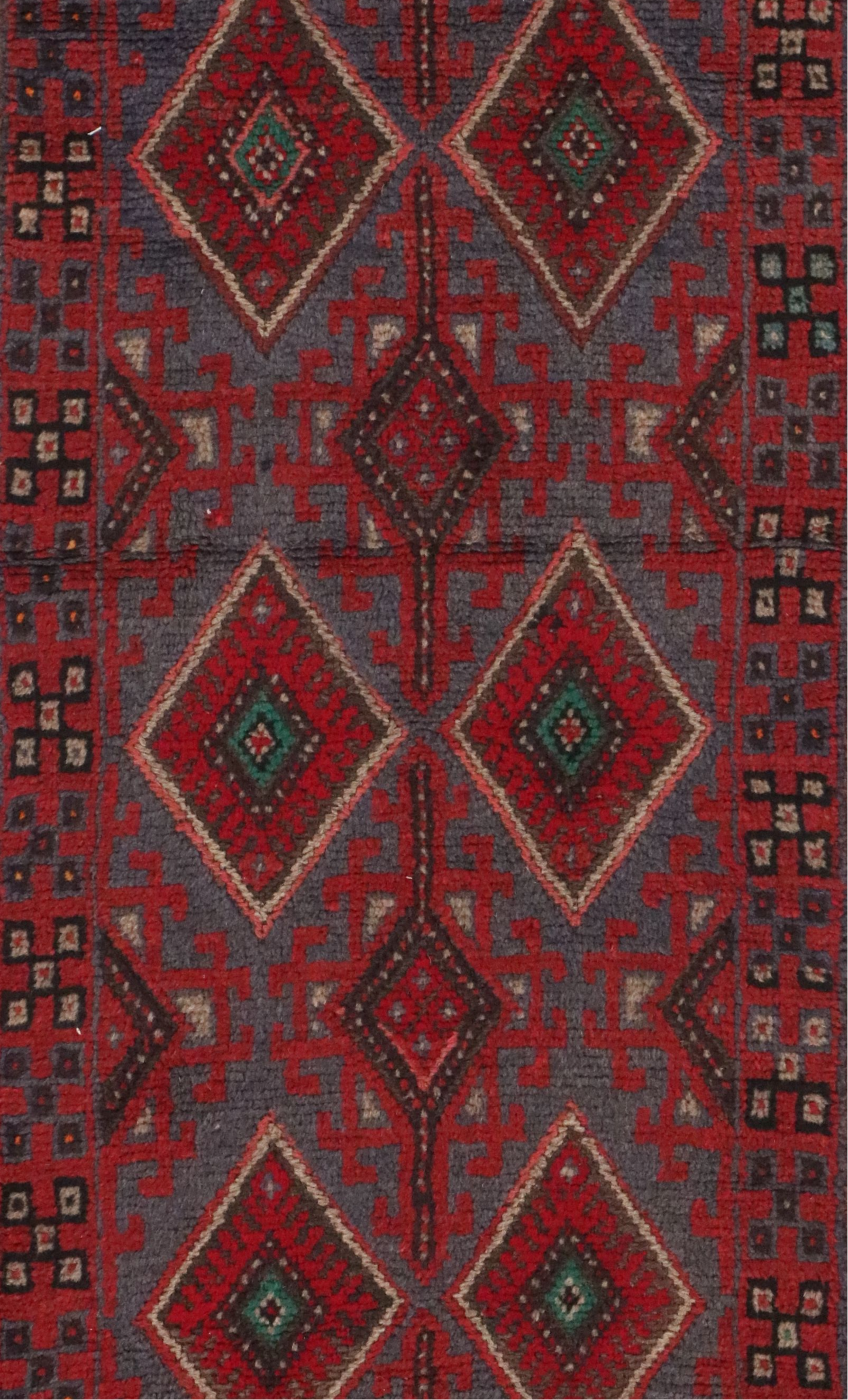 1'11 x 8'6 Handwoven Afghan Mashwani Carpet Runner