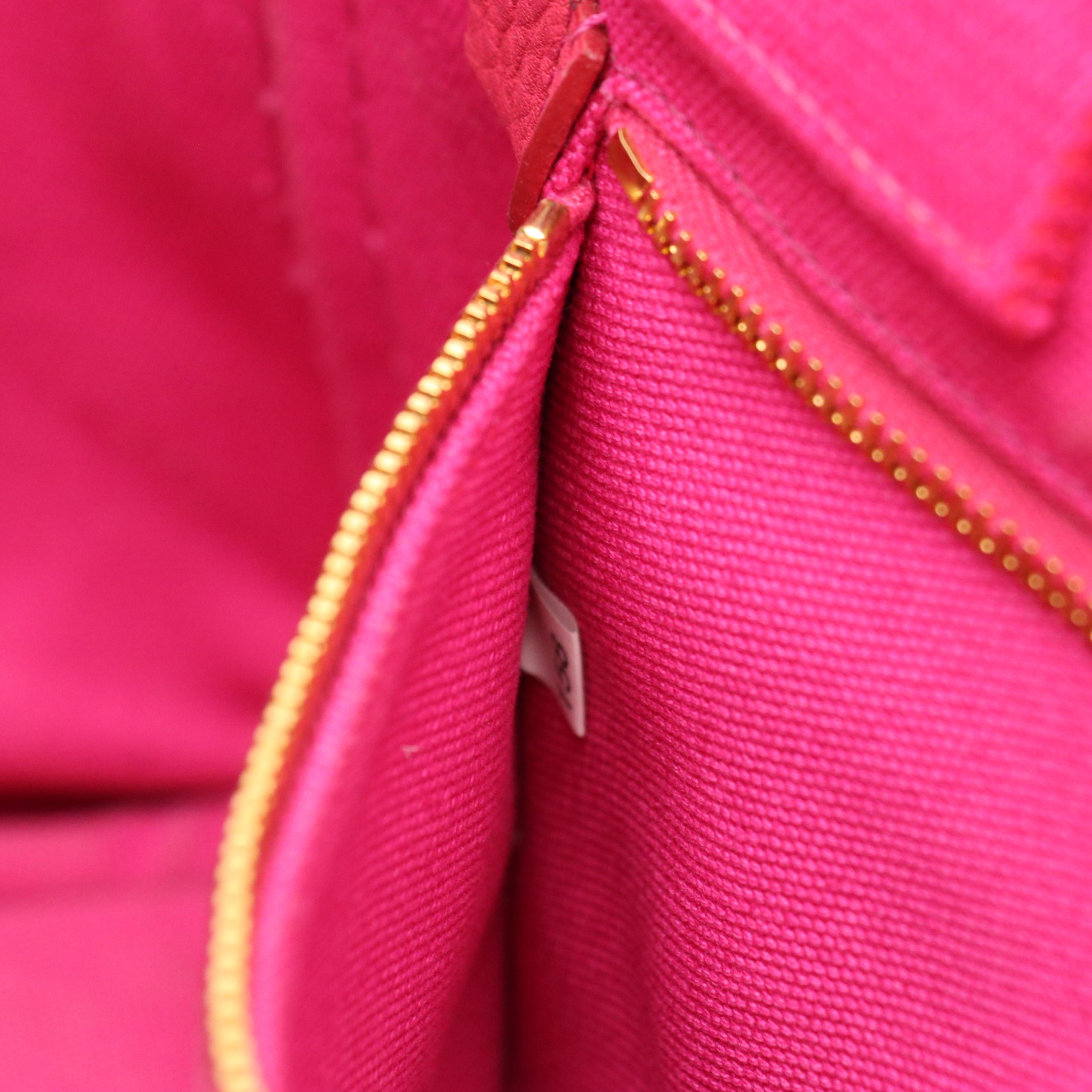 Prada Fuchsia Canapa Canvas Logo Tote