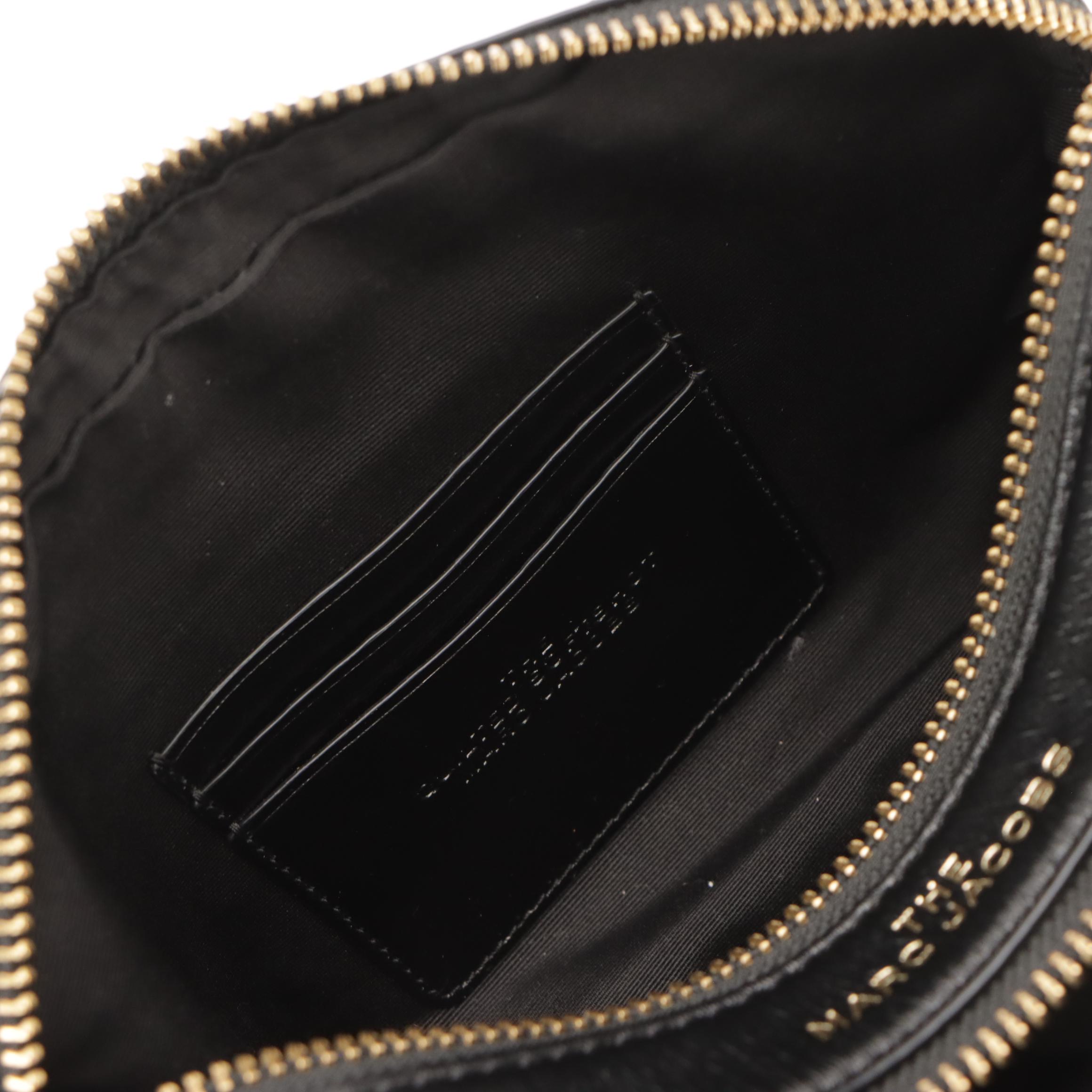 Marc Jacobs Softshot 21 Crossbody Bag in Shiny Black Quilted Lambskin Leather