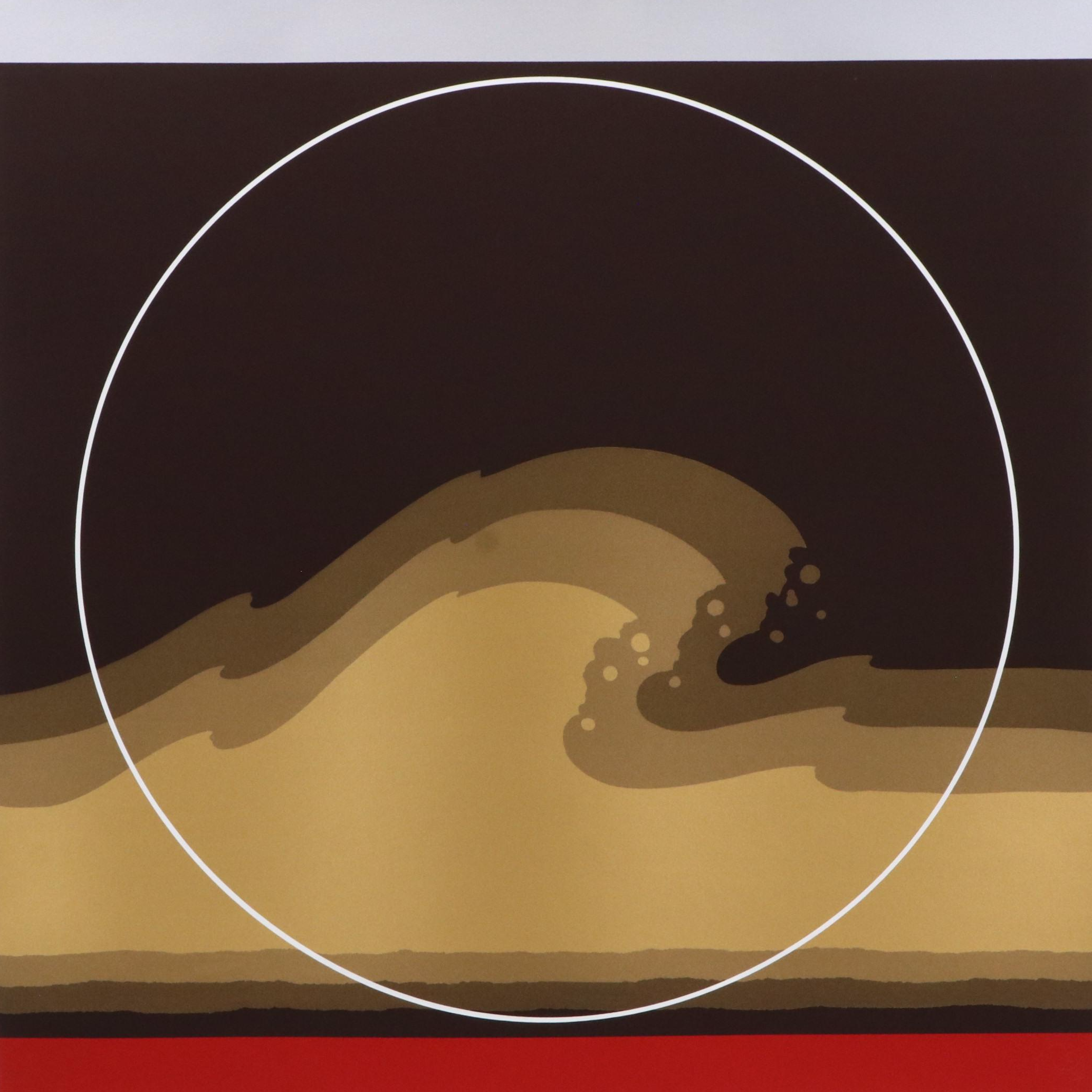 Thomas Whelan Benton Modern Serigraph "Golden Waves," 1979