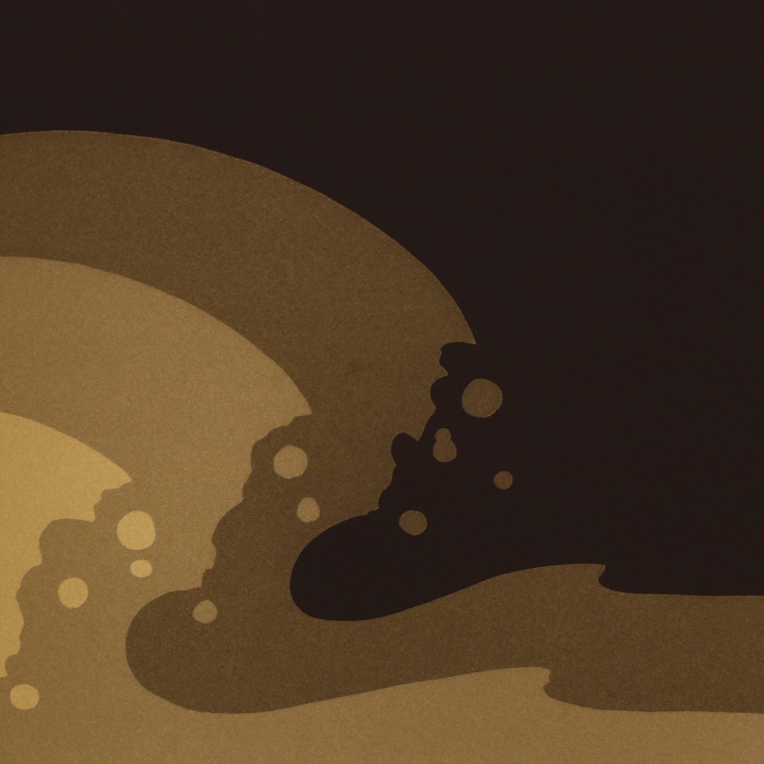 Thomas Whelan Benton Modern Serigraph "Golden Waves," 1979