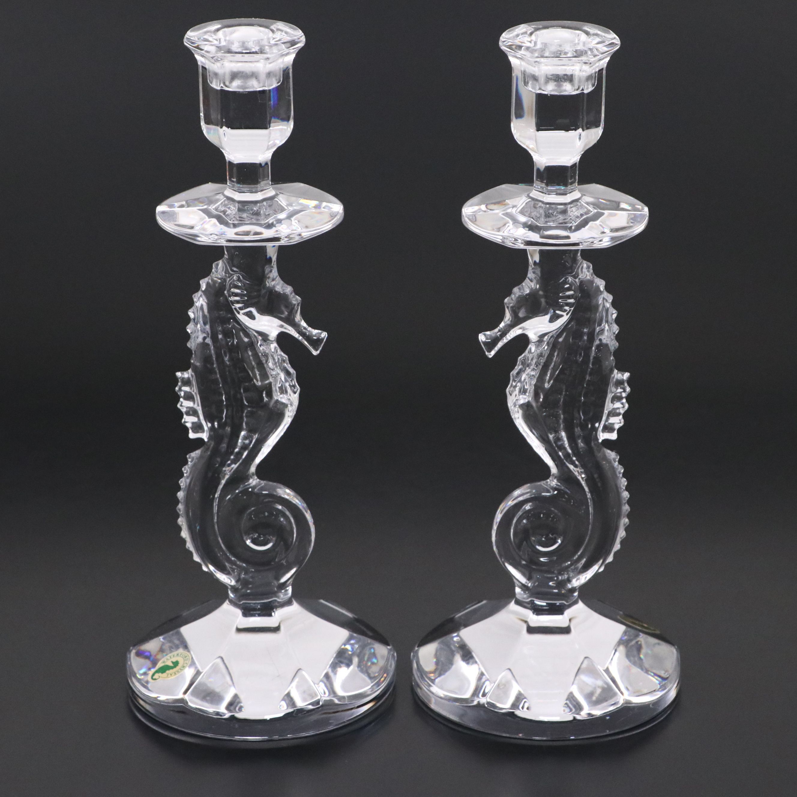 Waterford Crystal "Seahorse" Candlesticks
