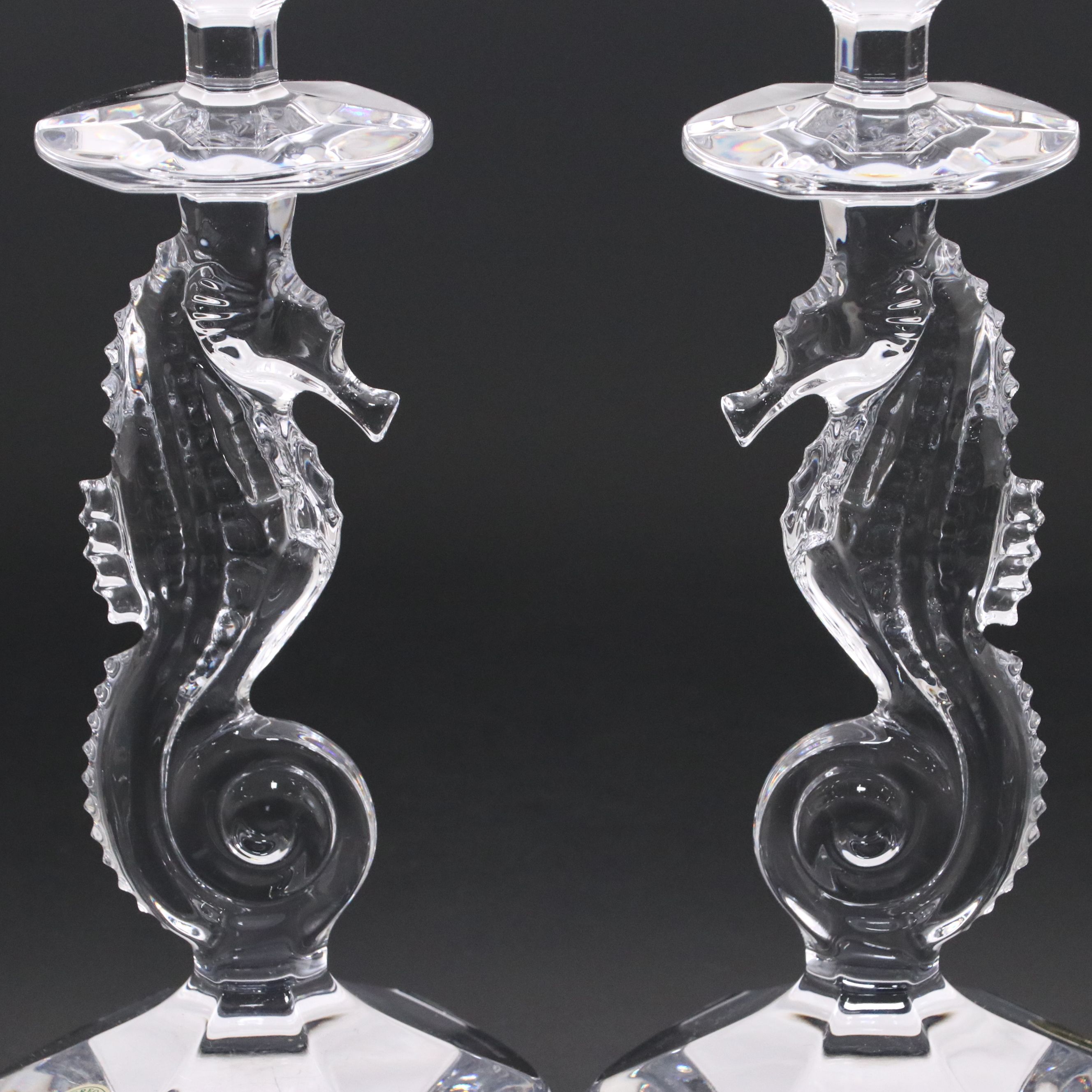 Waterford Crystal "Seahorse" Candlesticks