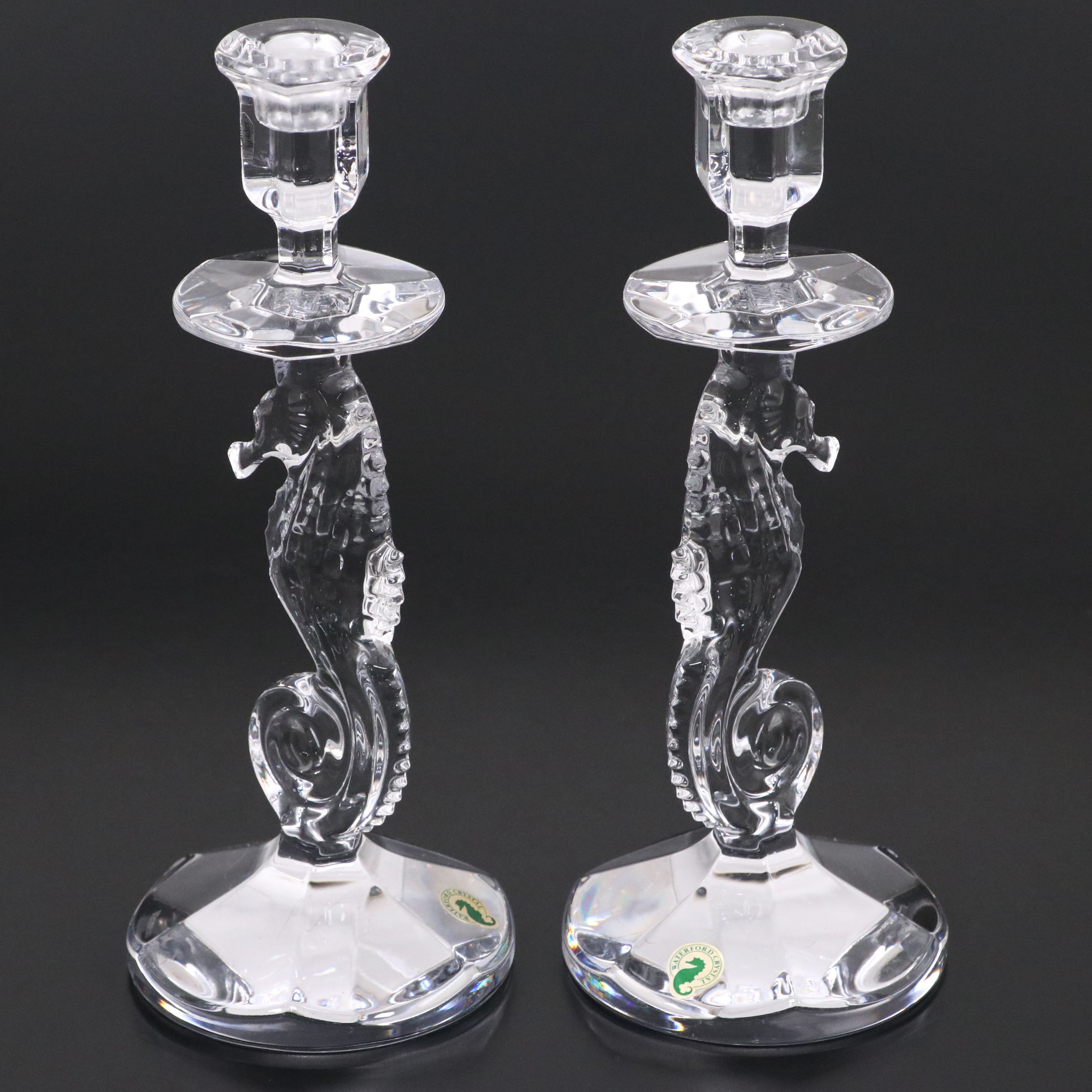 Waterford Crystal "Seahorse" Candlesticks