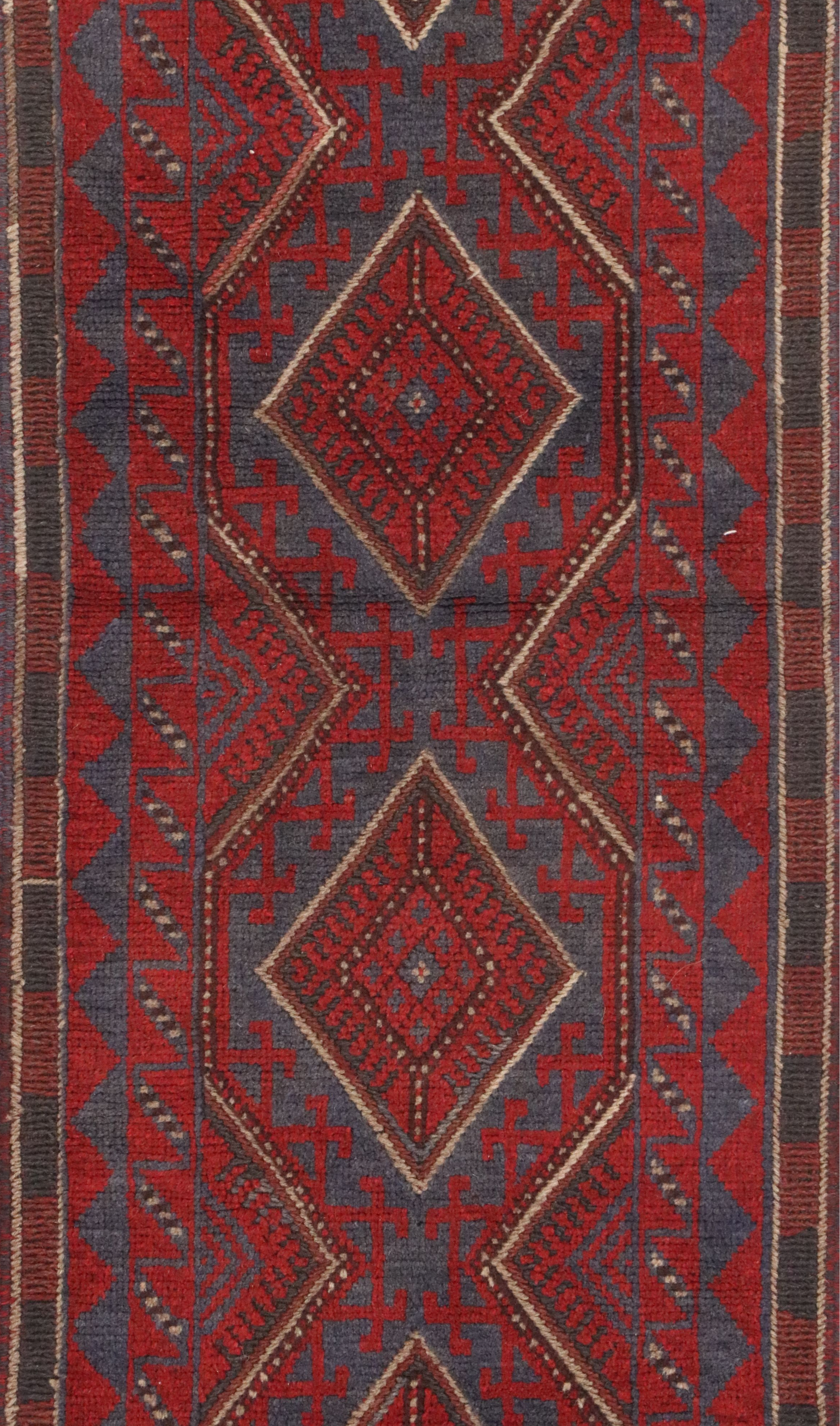 2'2 x 7'11 Handwoven Afghan Mashwani Carpet Runner