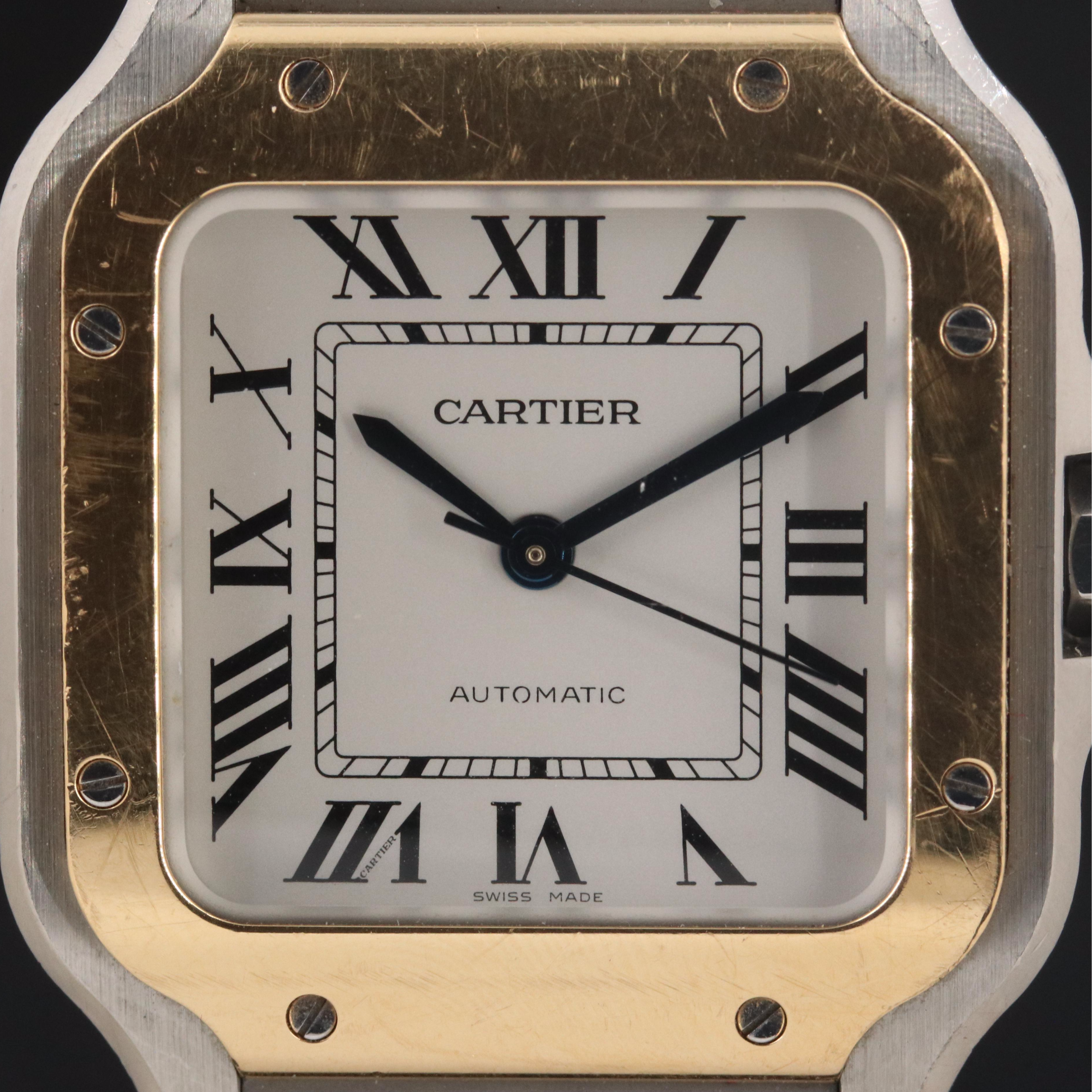 Cartier Santos de Cartier 4075 18K & Steel 35mm Automatic Watch