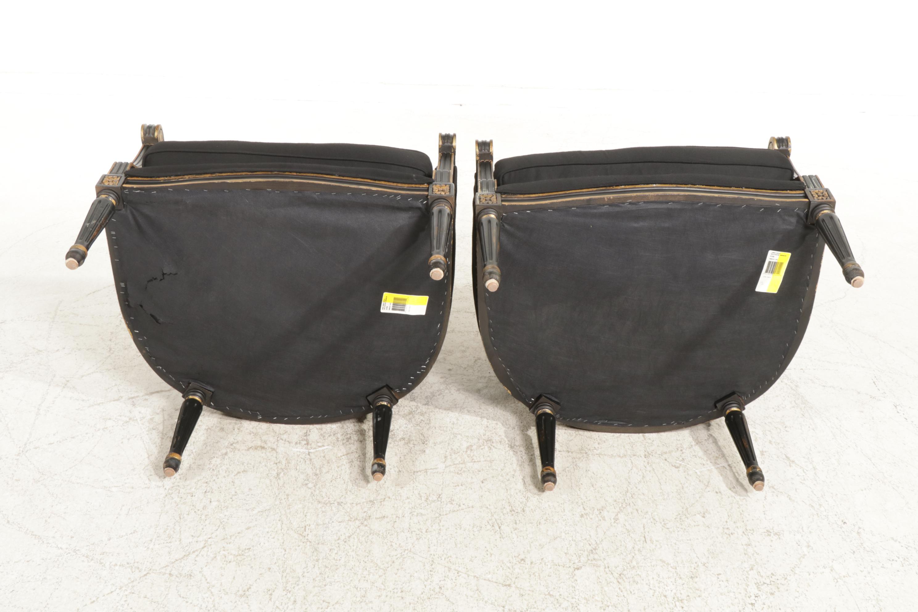 Louis XVI Style Bergères, Pair, MId to Late 20th Century