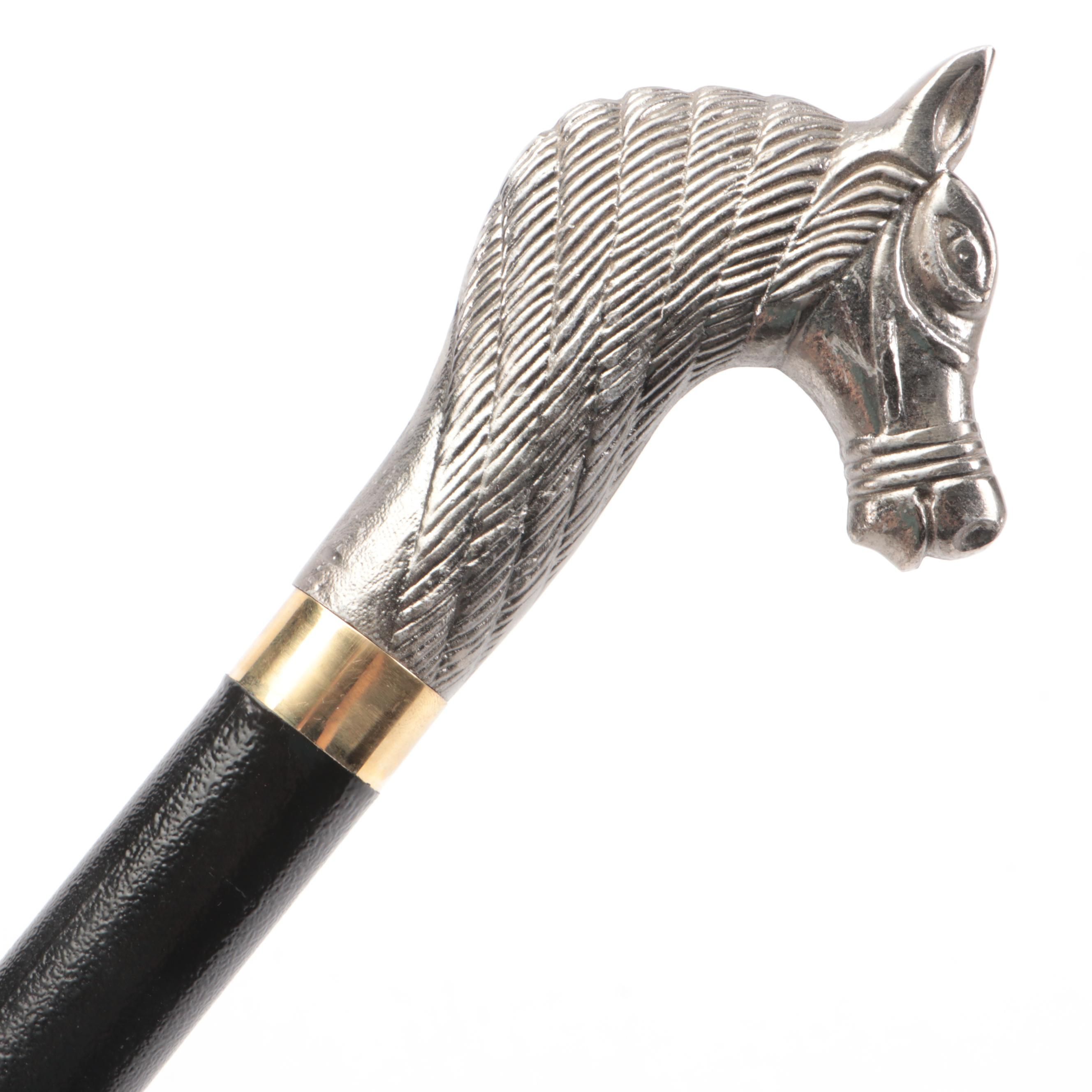 Horse Head Handled Sword Cane