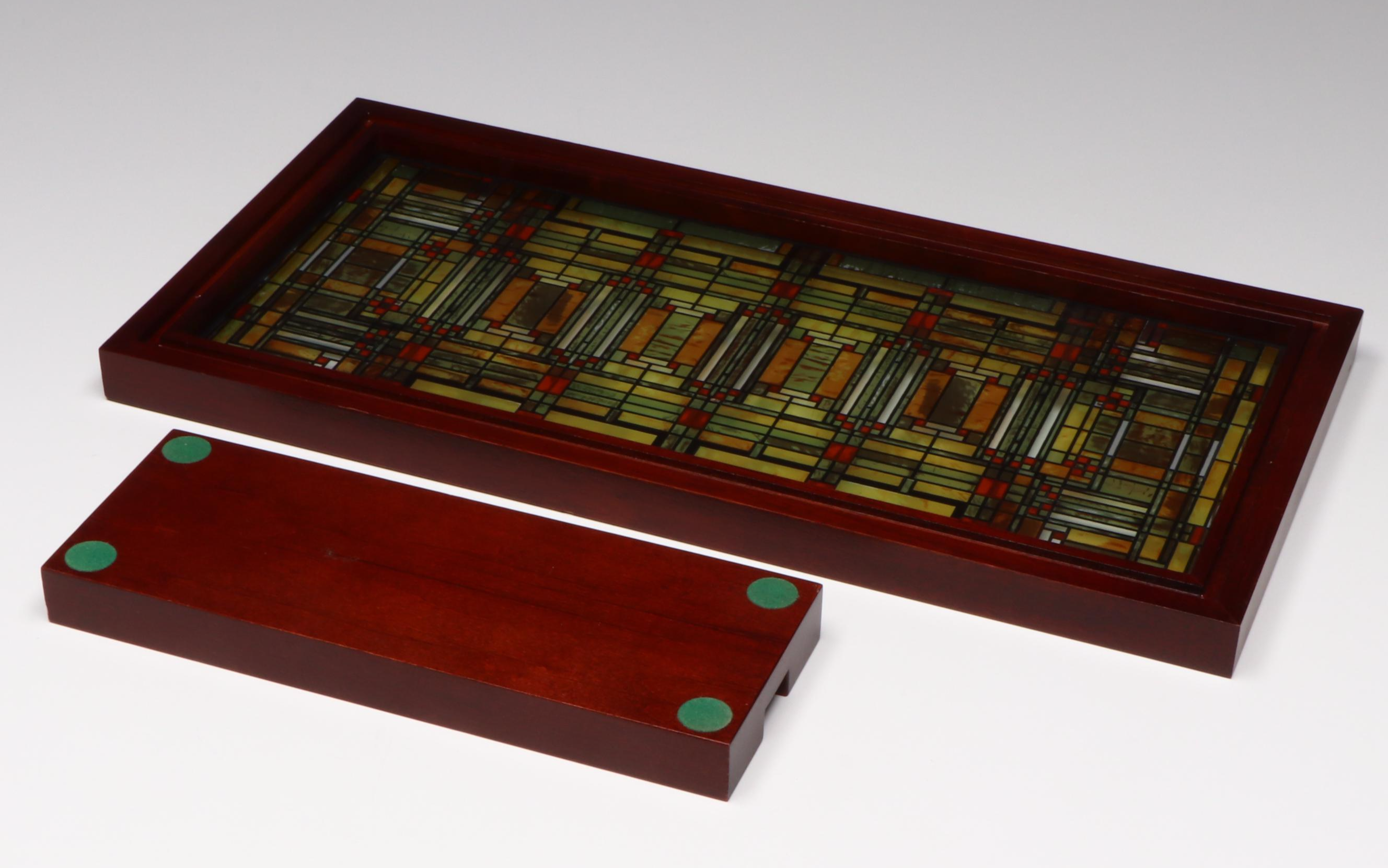 Frank Lloyd Wright Foundation Replica Print Stained Glass Panel