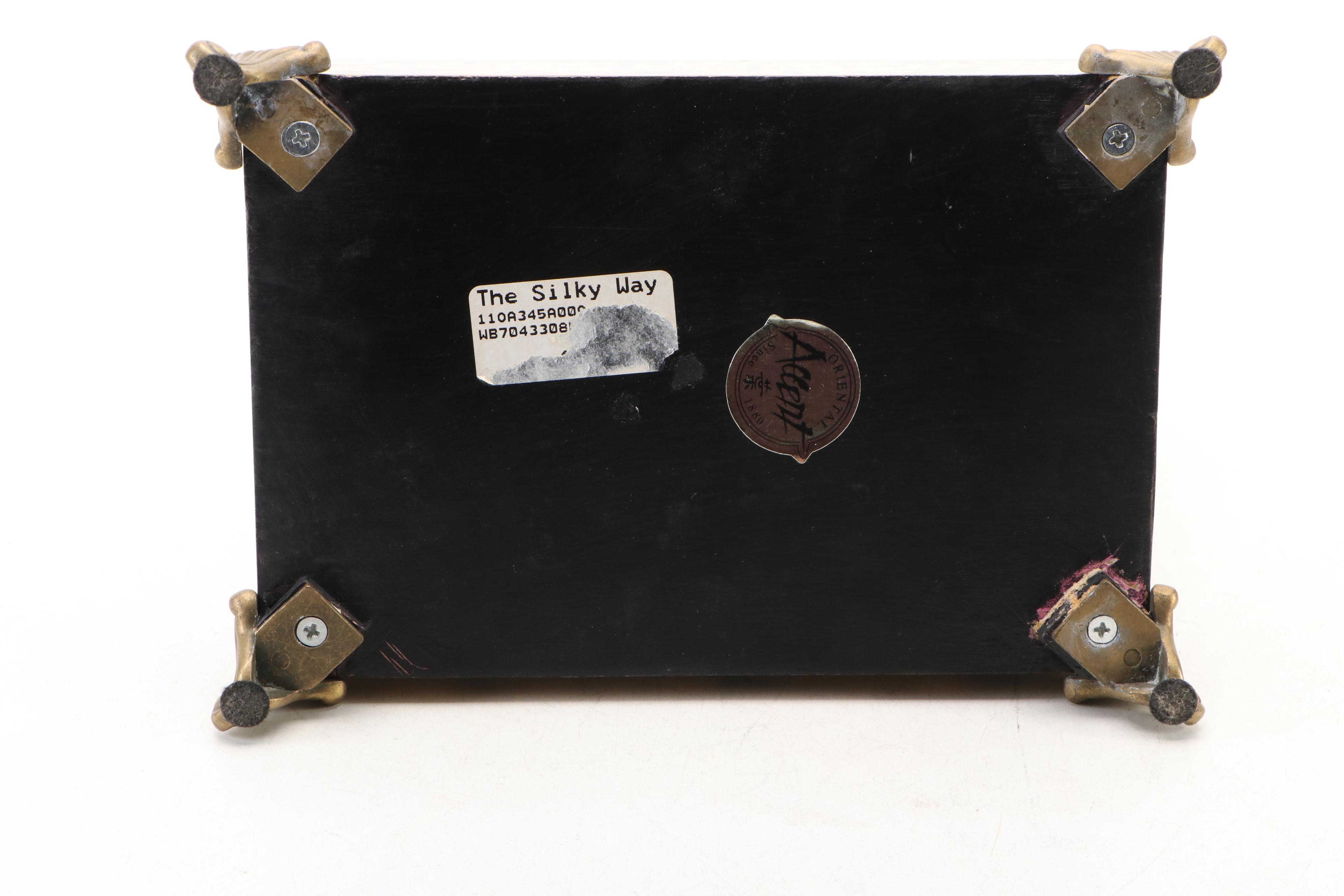 Oriental Accent "The Silky Way" Wood Box with Other Metal and Wood Décor