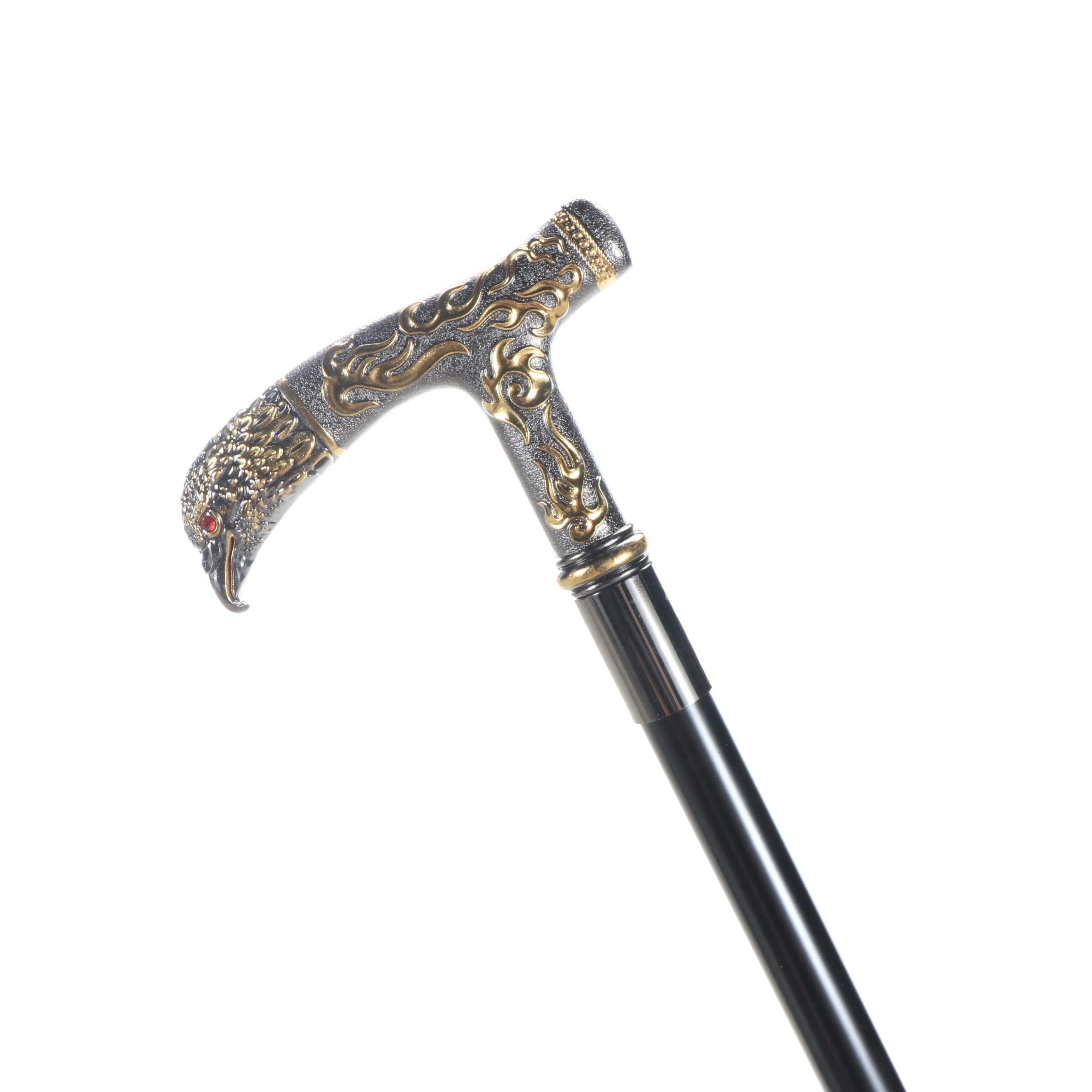 Eagle Head Embossed Metal Adjustable Sword Cane