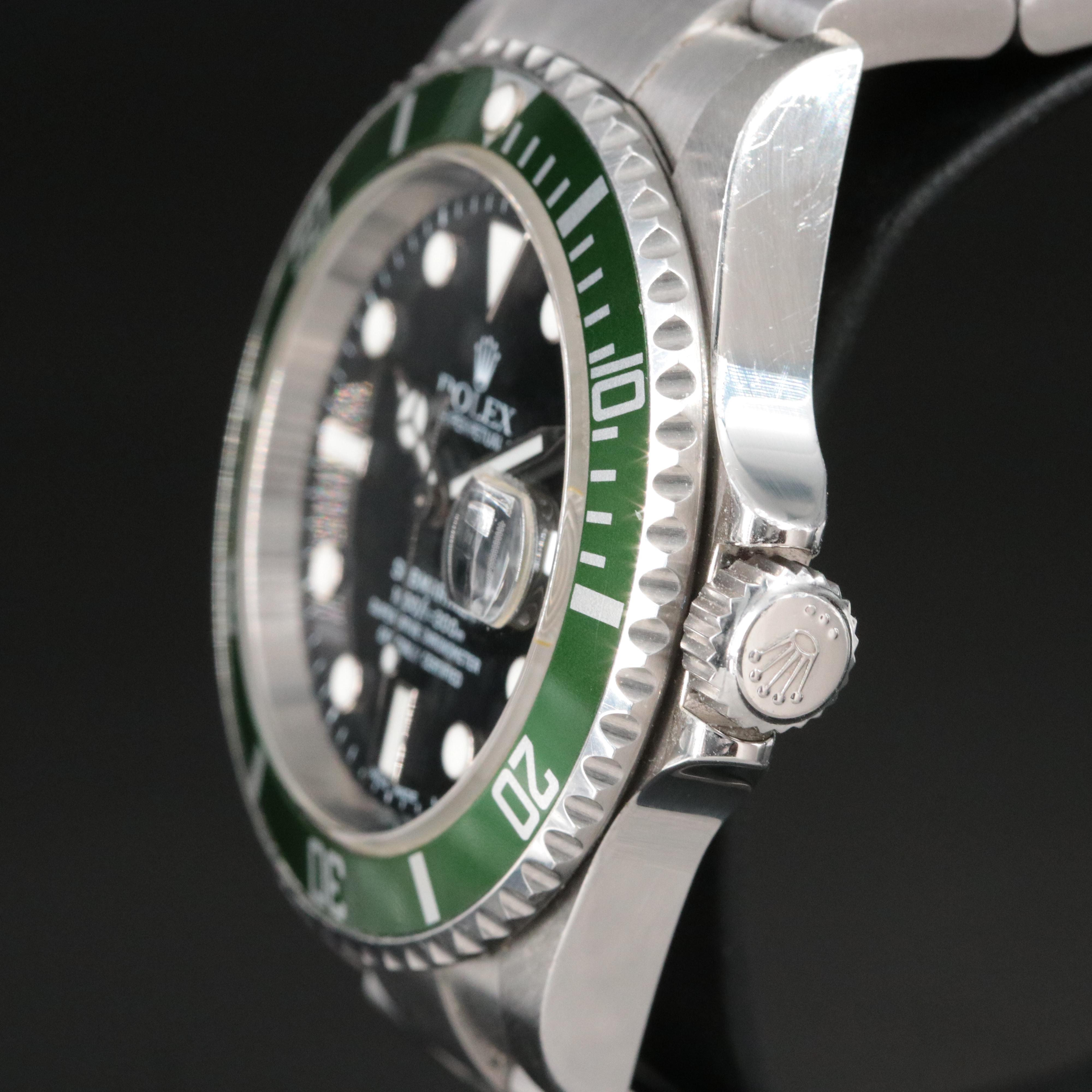 2005 Rolex Submariner "Kermit" Model 16610 Automatic Watch