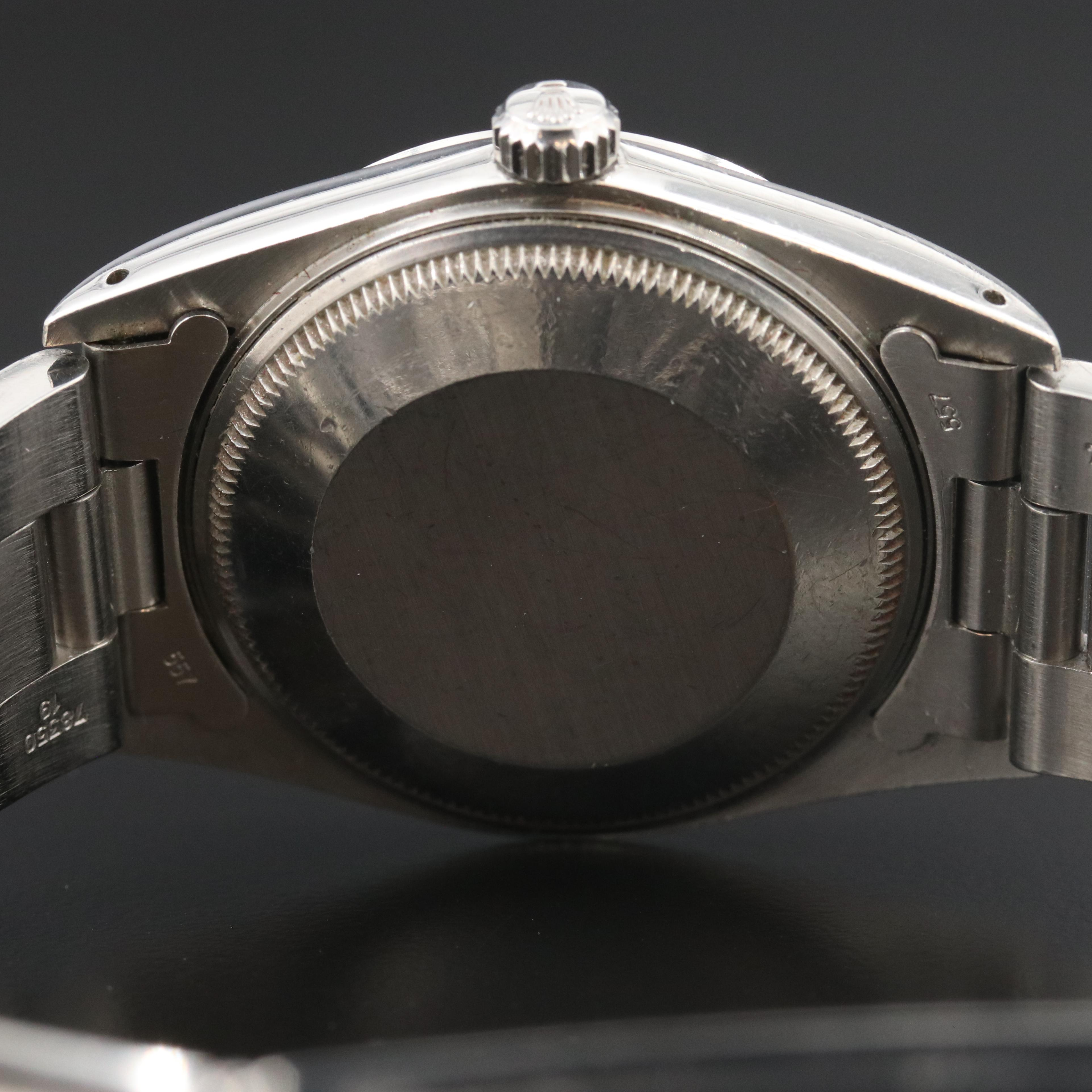 Rolex Oyster Perpetual Date 15000 Silver 34mm Steel Automatic Watch c.1989